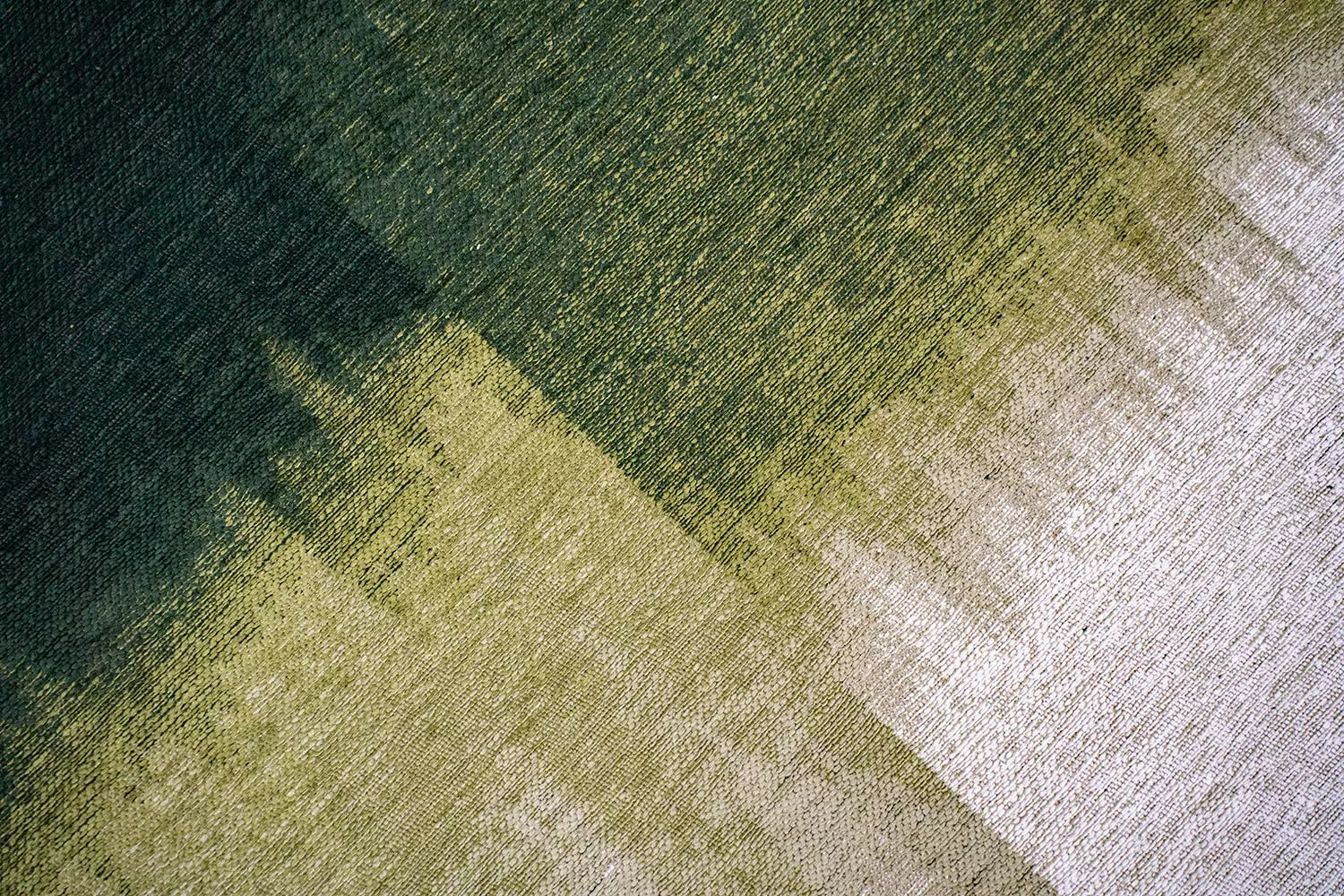 Teppich SENDAI grün mit Weiß