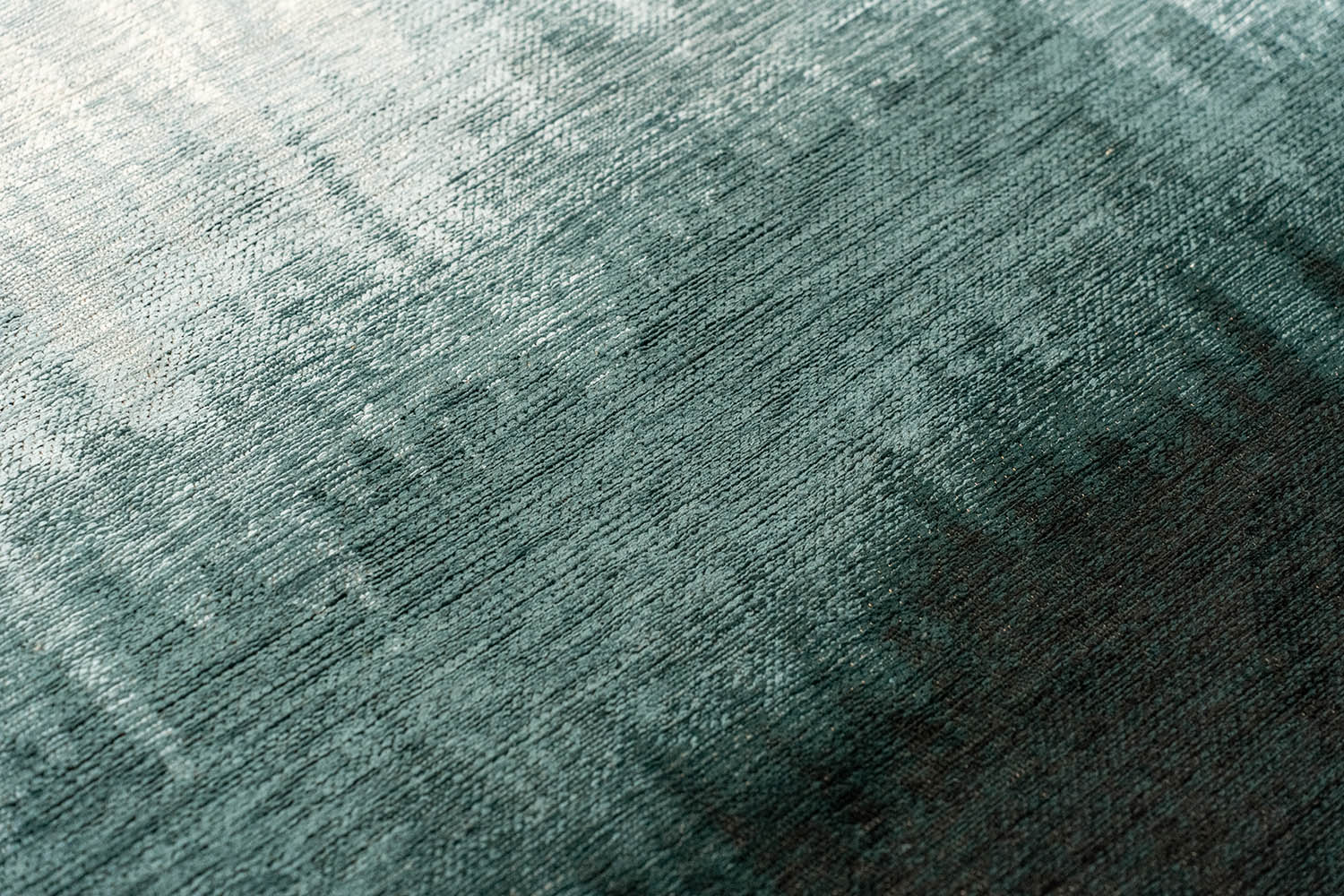 Ronde vloerkleed SENDAI blauw met wit
