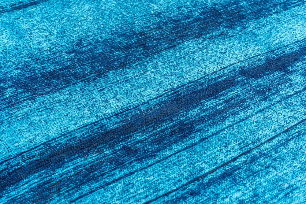 Vloerkleed BRUSH blauw met beige