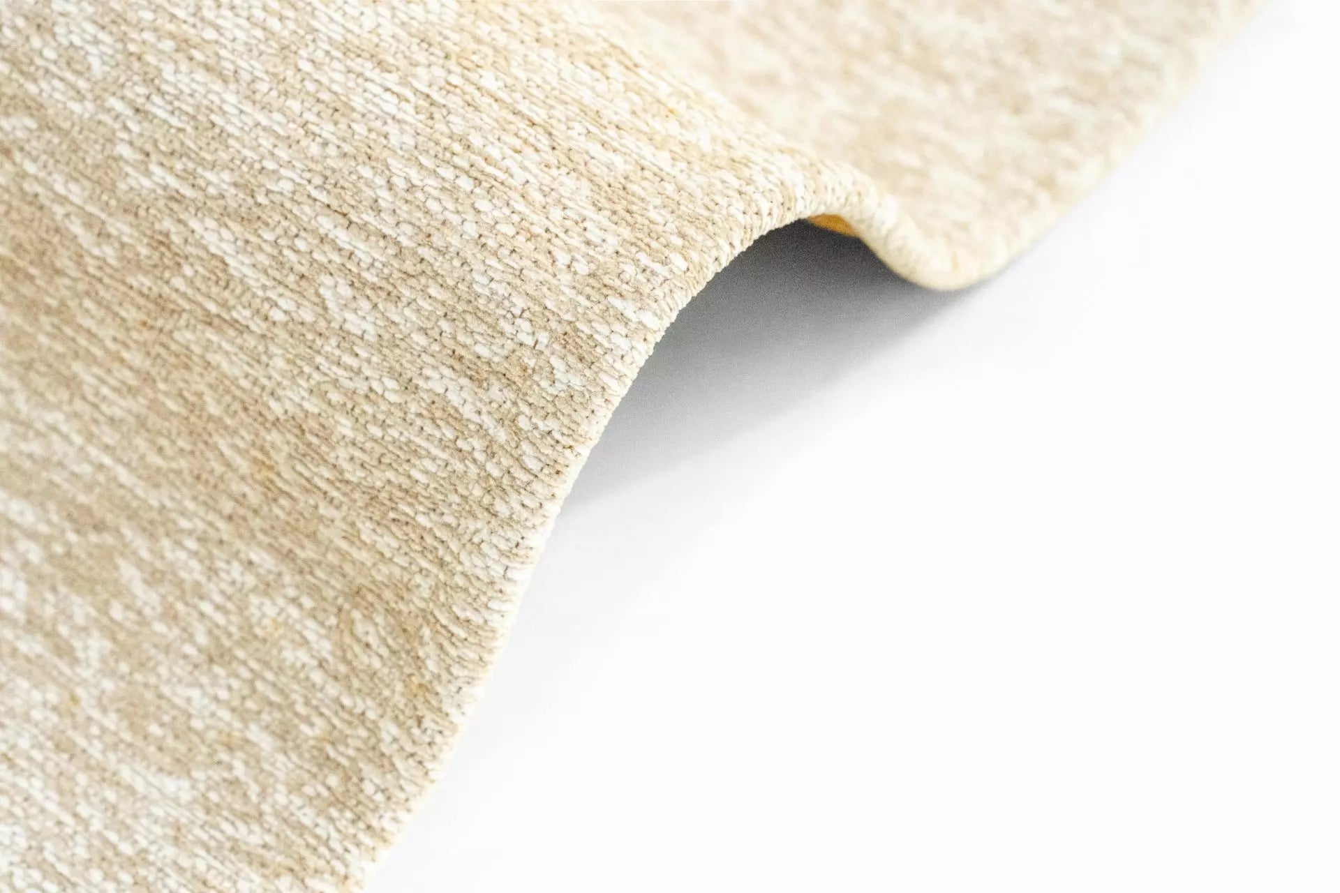 Runder Teppich SENDAI beige mit braunem Muster