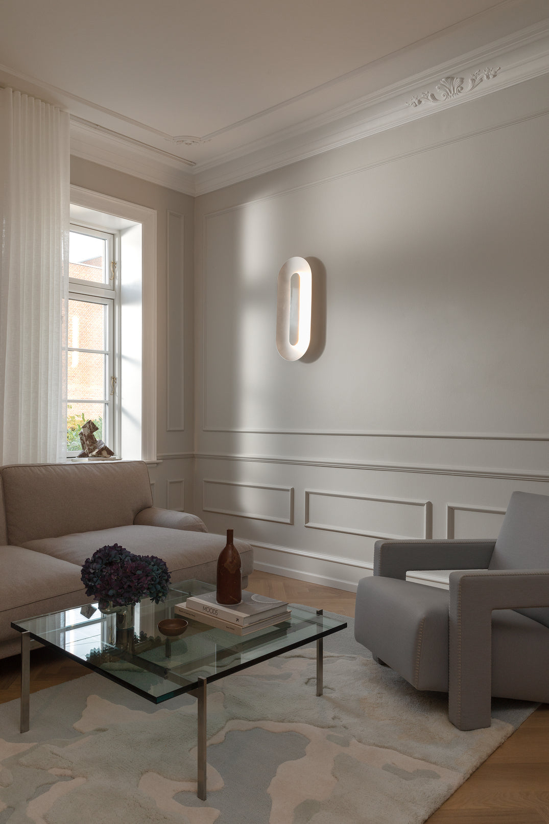 Wandlamp SASI zilver metaal