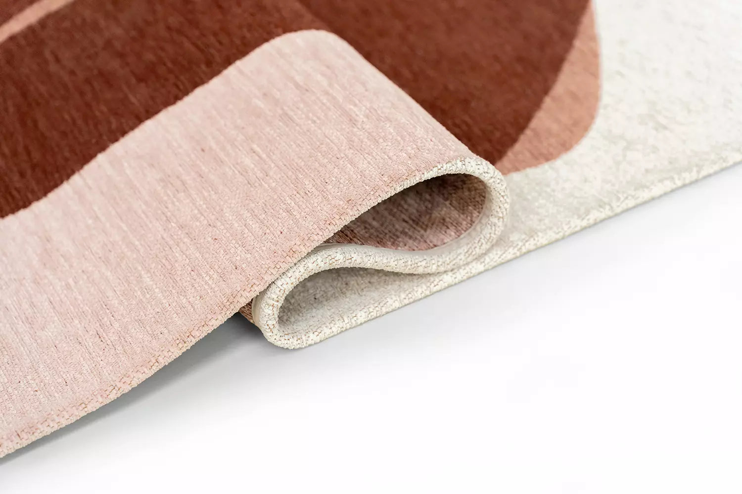 Vloerkleed STONES beige met roze en bordeaux