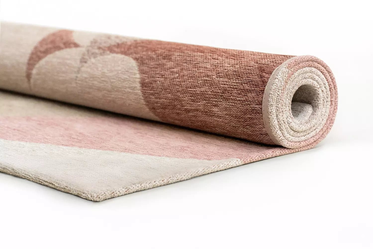 Vloerkleed STONES beige met roze en bordeaux