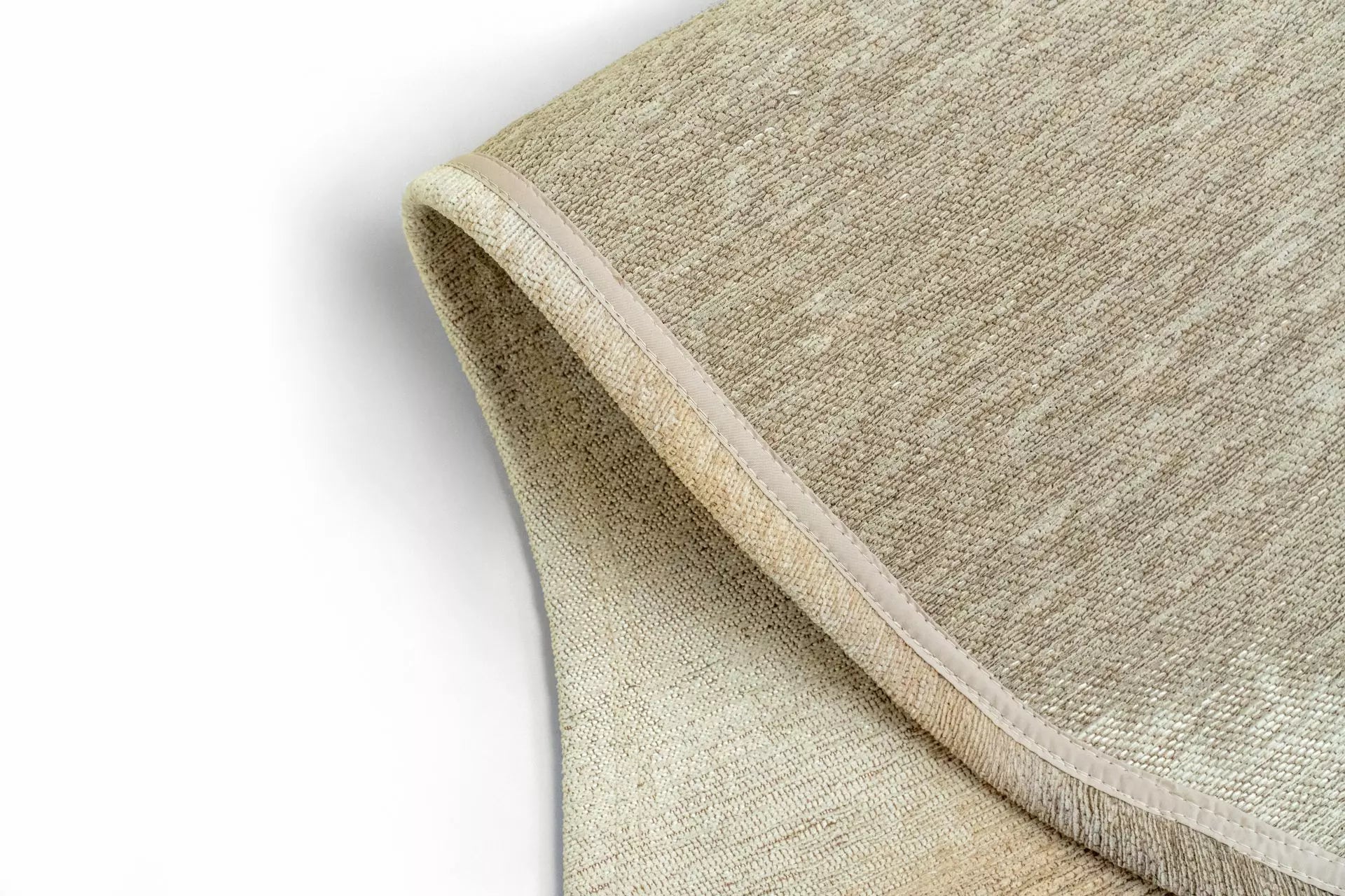 Ovale tapijt AQUARELLE LEAF crème met beige
