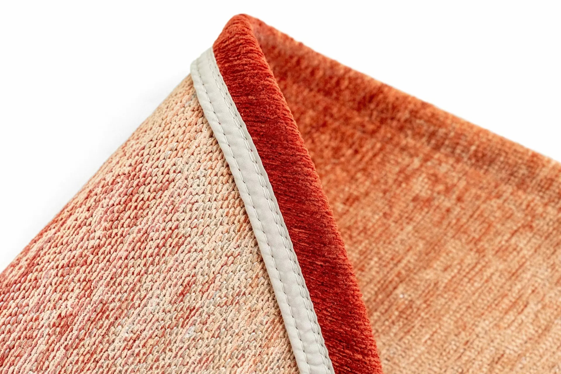 Ovale vloerkleed AQUARELLE LEAF rood met oranje