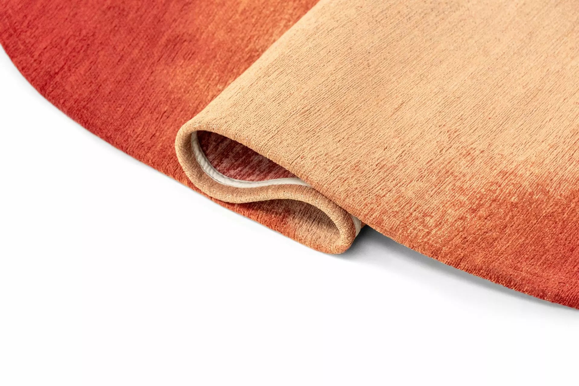 Ovale vloerkleed AQUARELLE LEAF rood met oranje