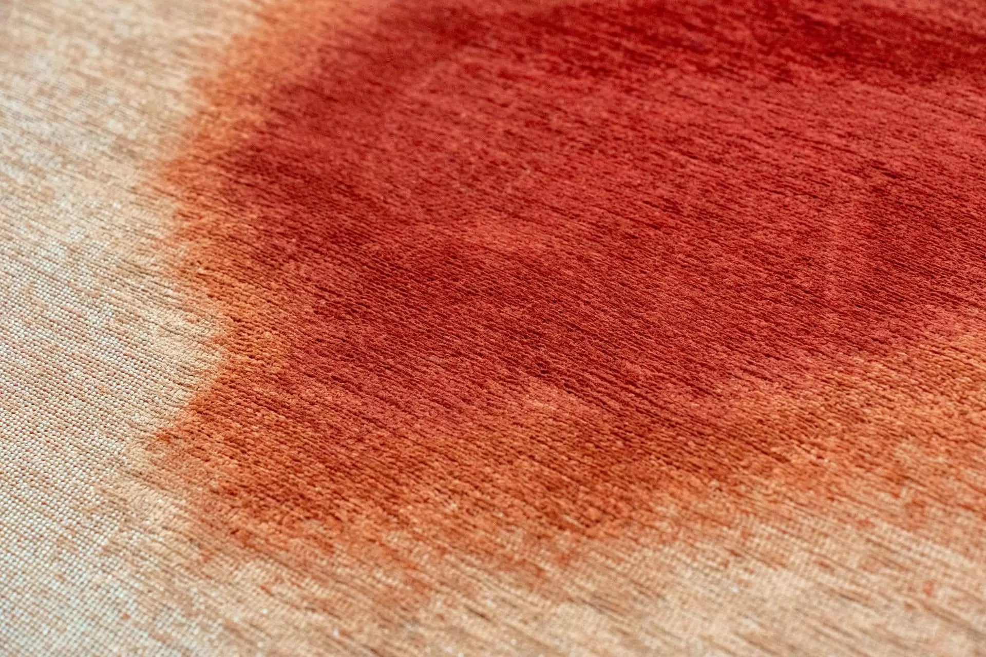 Ovale vloerkleed AQUARELLE LEAF rood met oranje