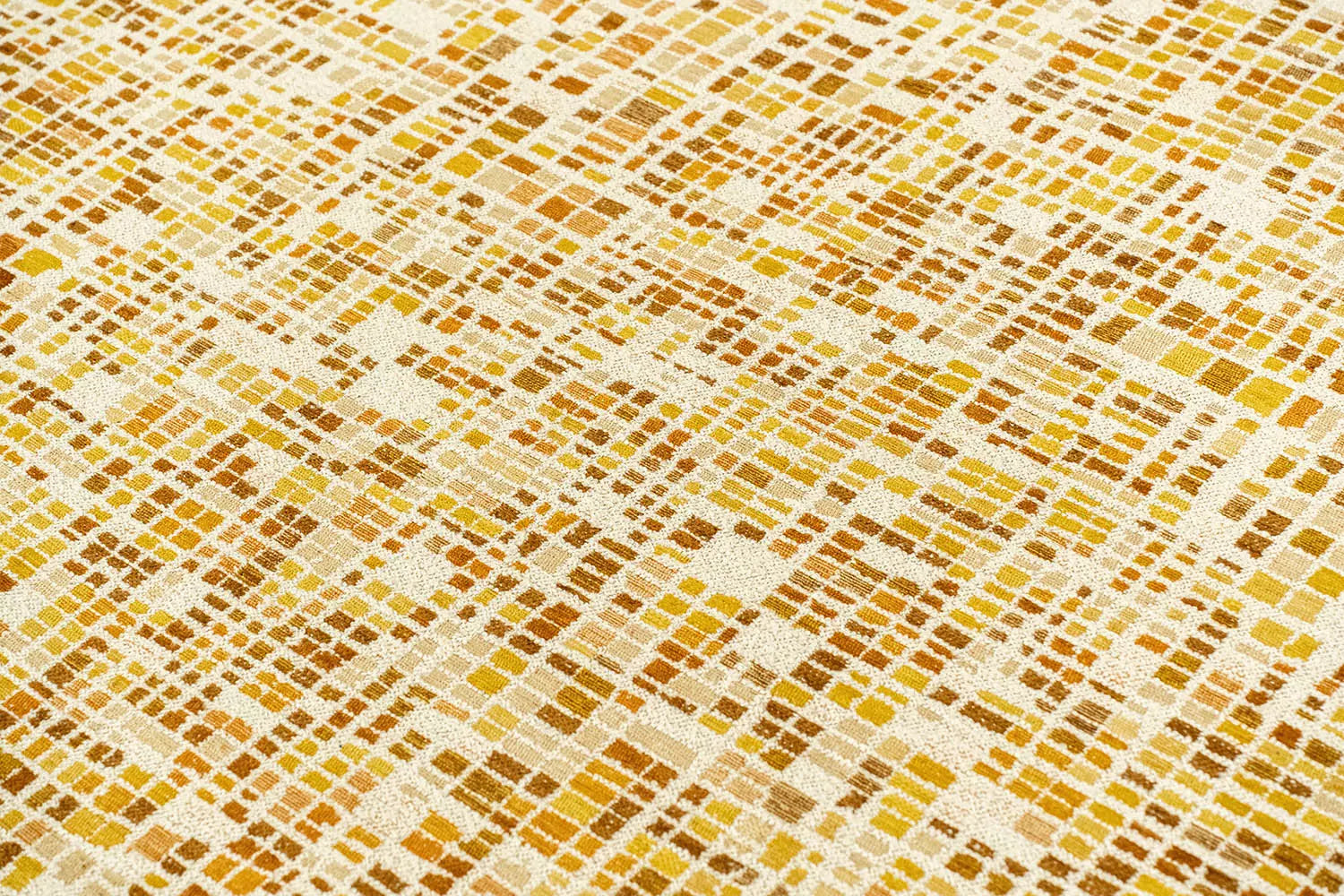 CUBIK beige vloerkleed met oranje en geel