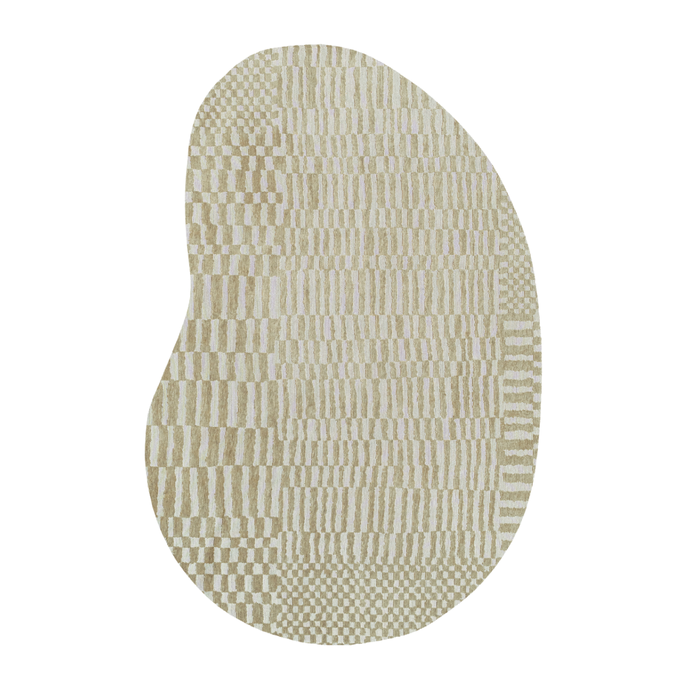 Beige BERBER ERG Oval Rug
