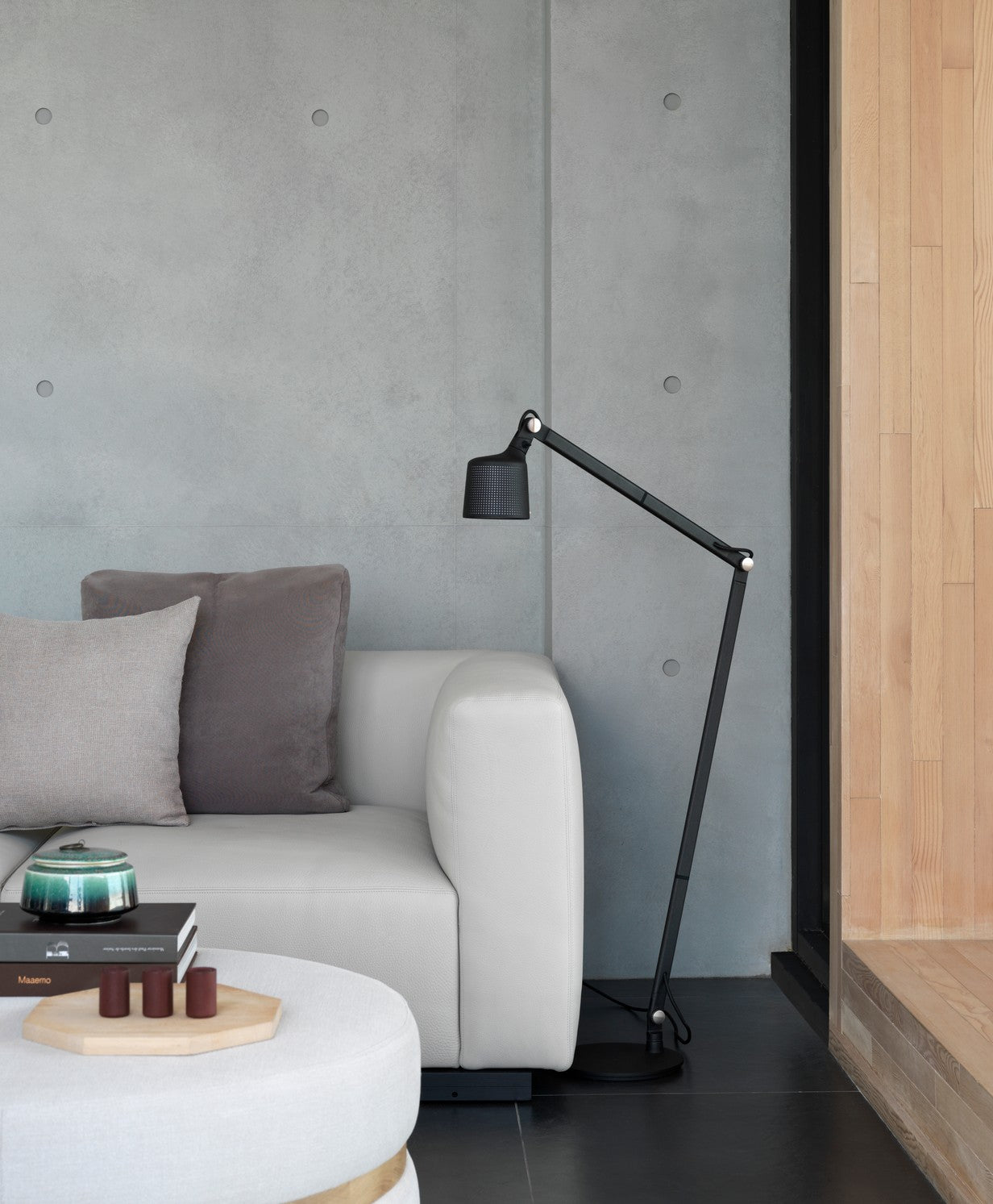 Vloerlamp 525 zwart metaal