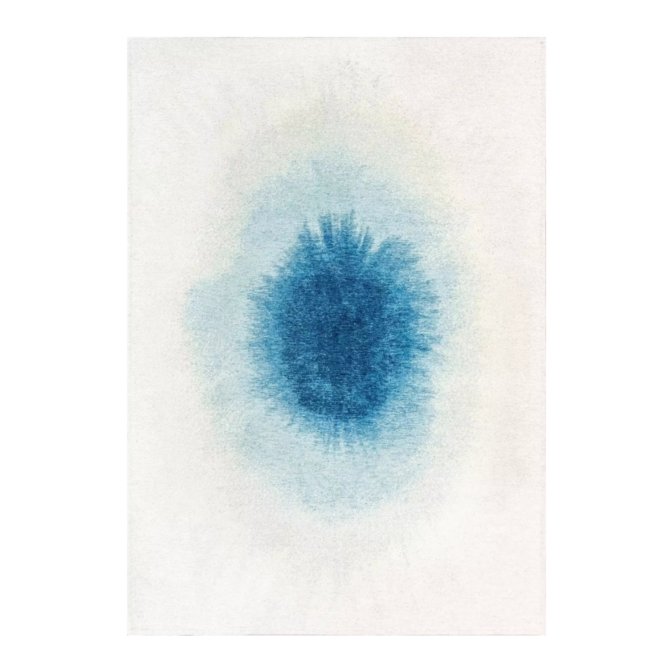 Teppich DROP weiß mit Blau