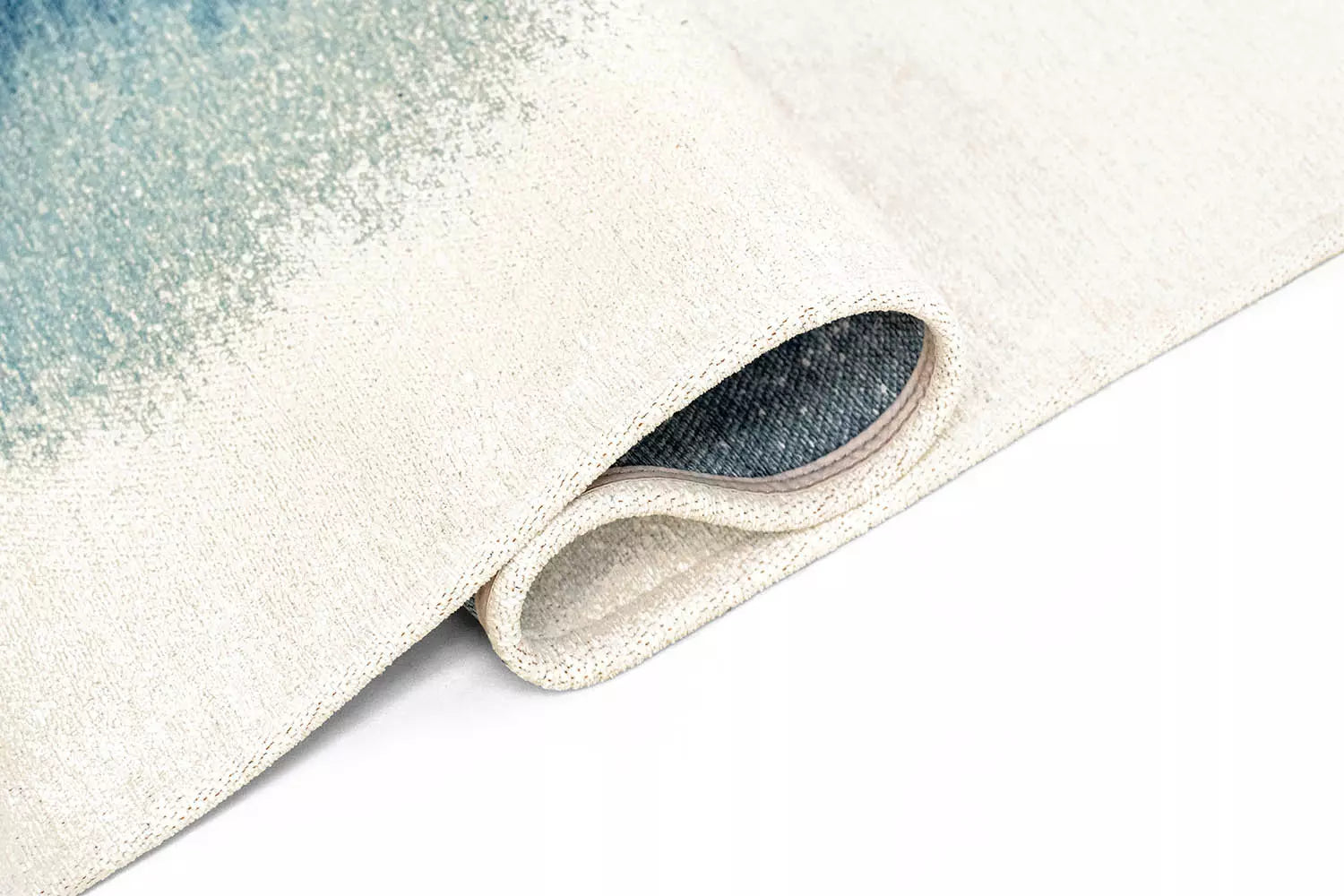 Teppich DROP weiß mit Blau