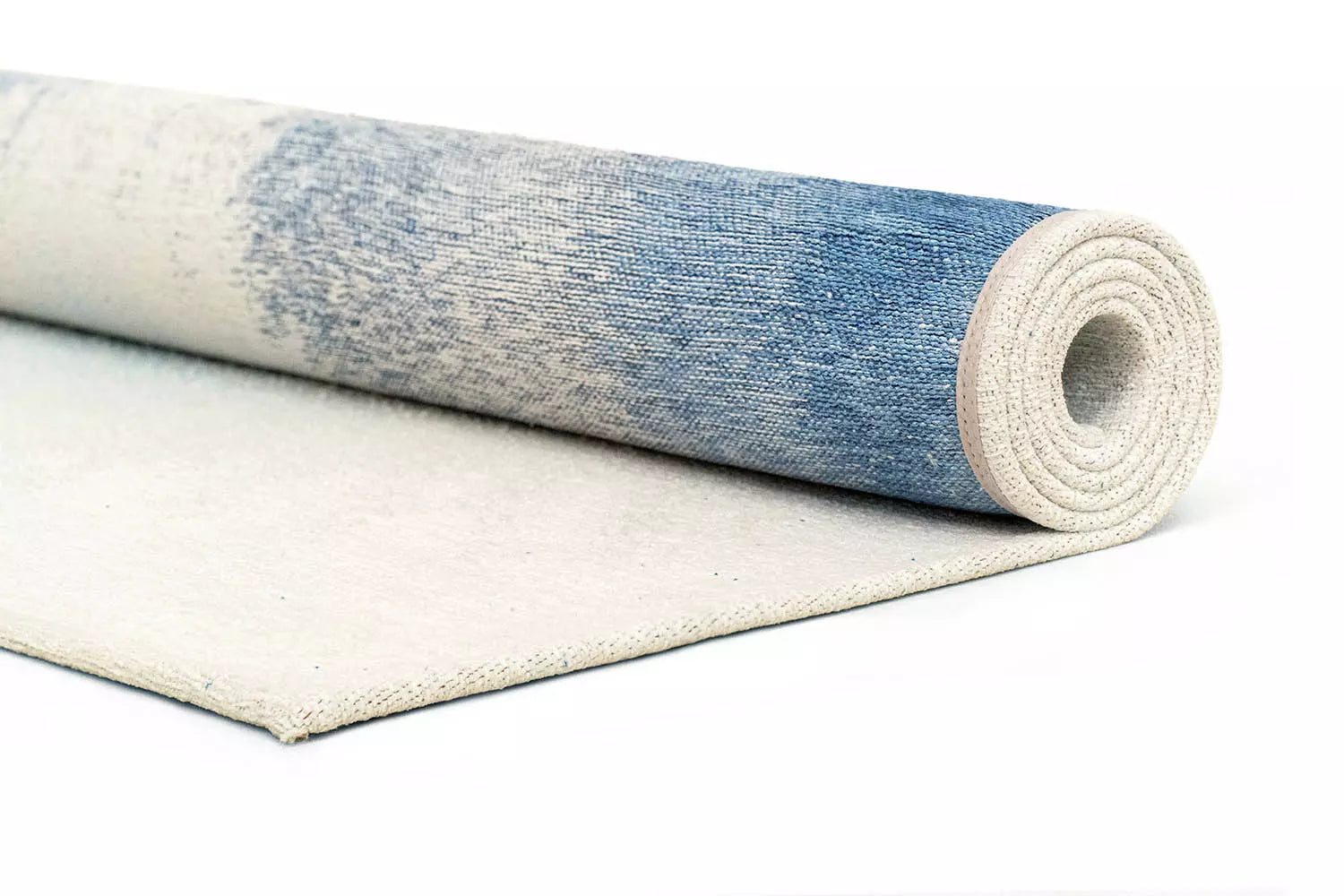 Teppich DROP weiß mit Blau