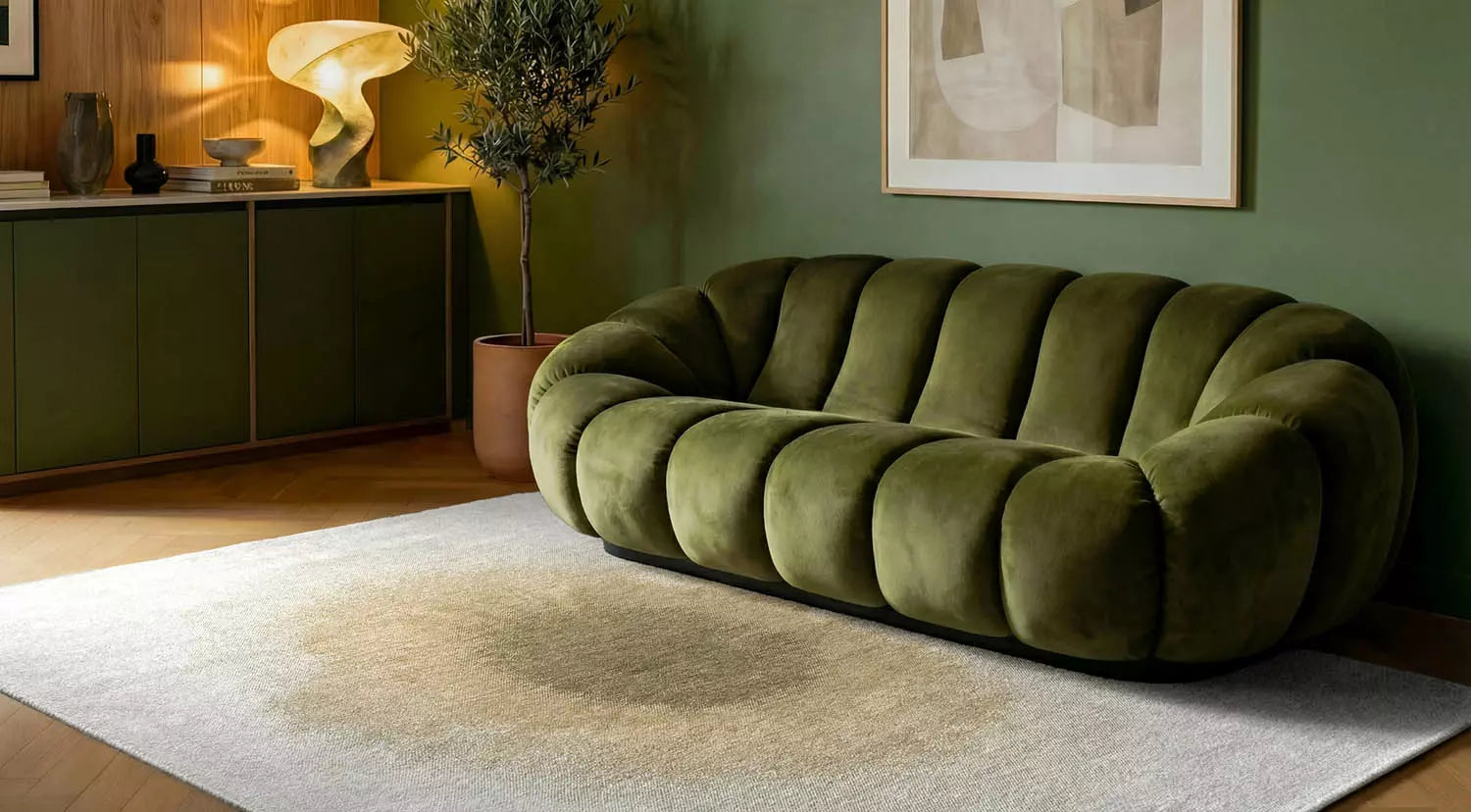 DROP White Rug with Cream