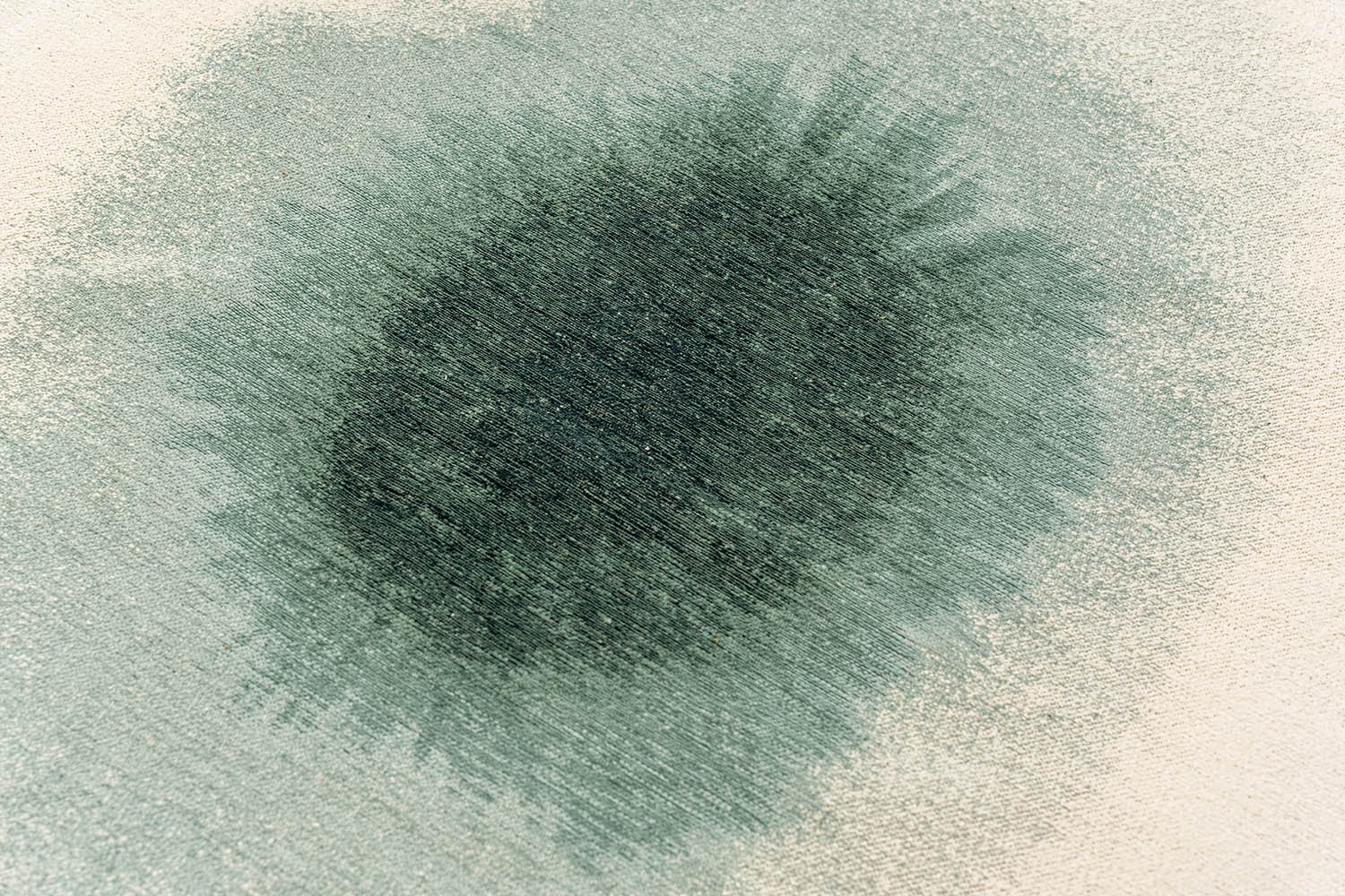 Vloerkleed DROP wit met donkergroen