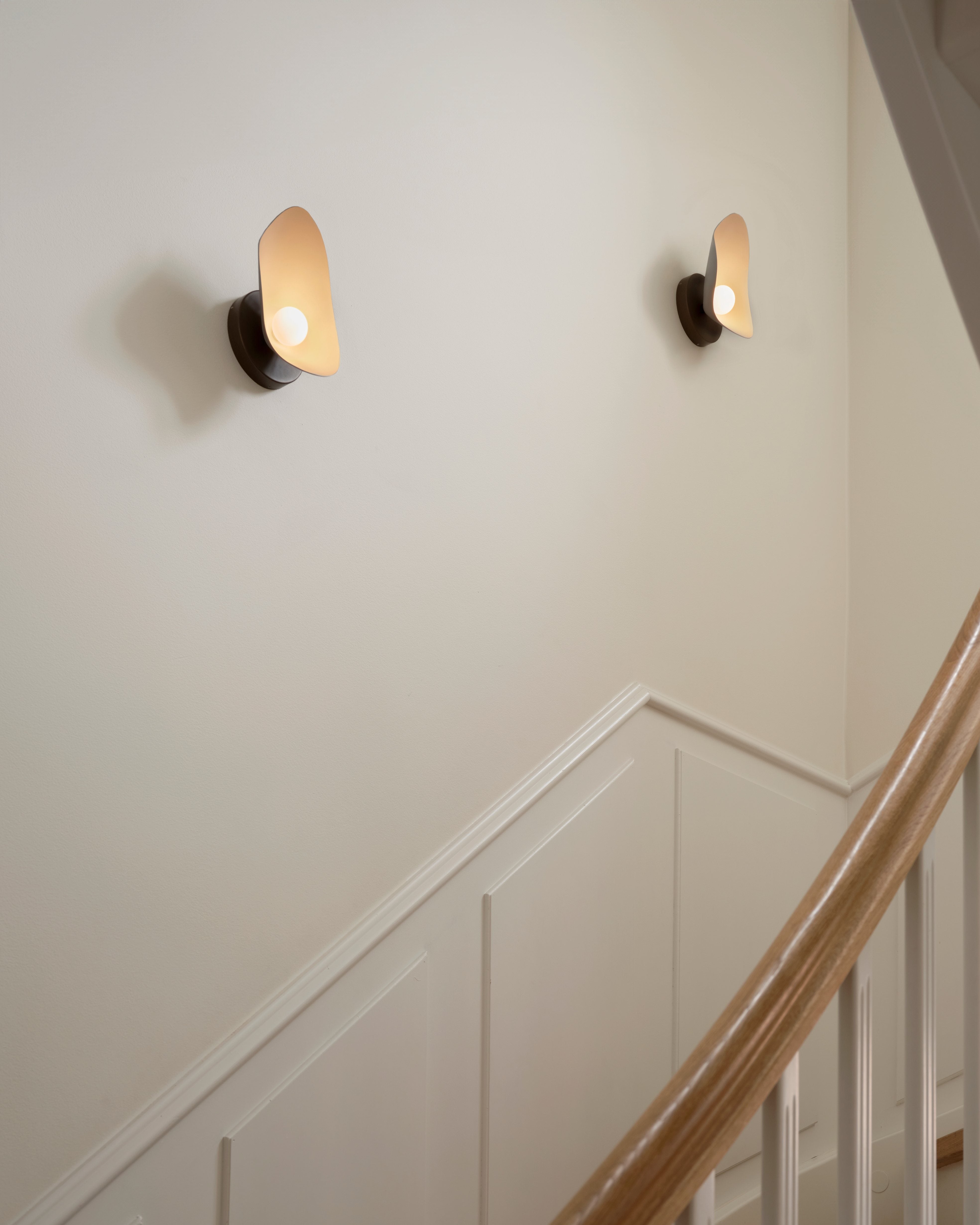 Wandlamp FLORII donkerbruin met wit