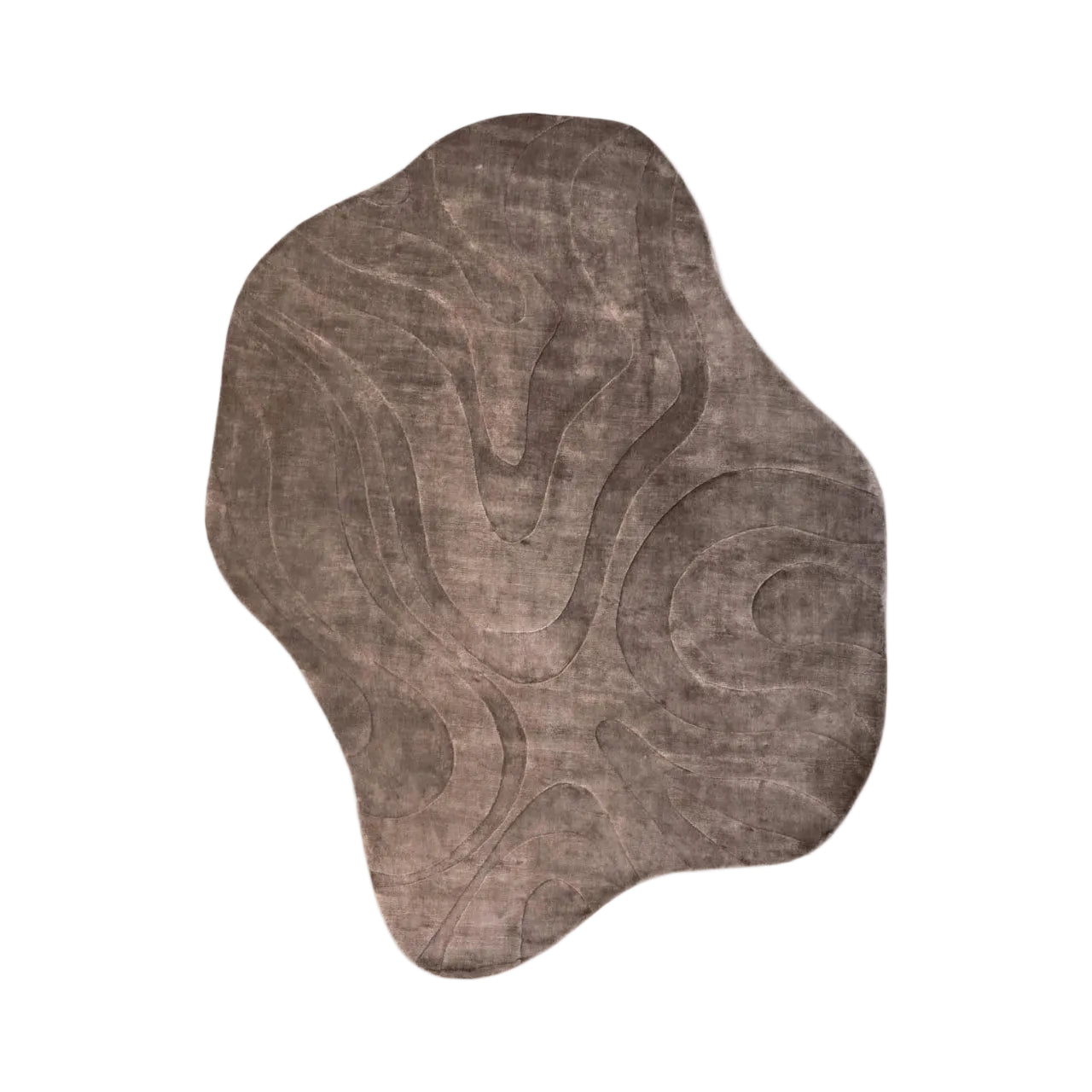 Ovale tapijt METZ bruin