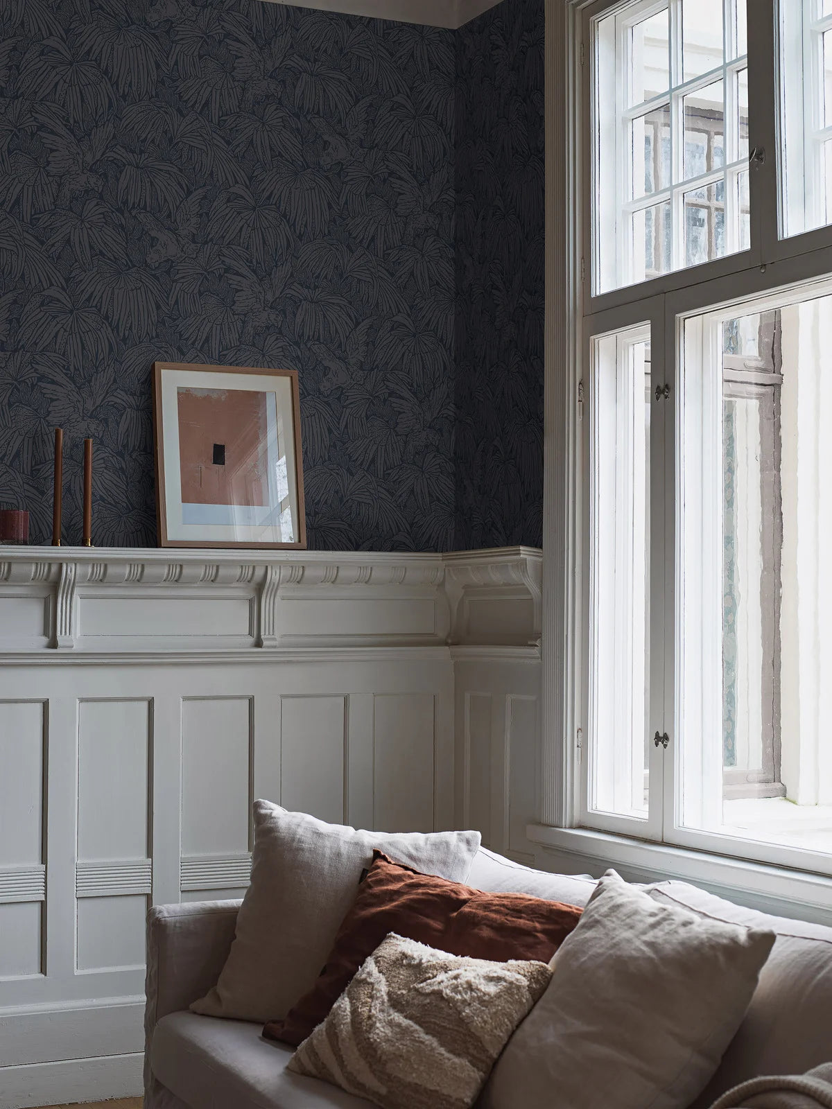 Wandtapijt met dierenmotief HIDDEN PARROT marineblauw