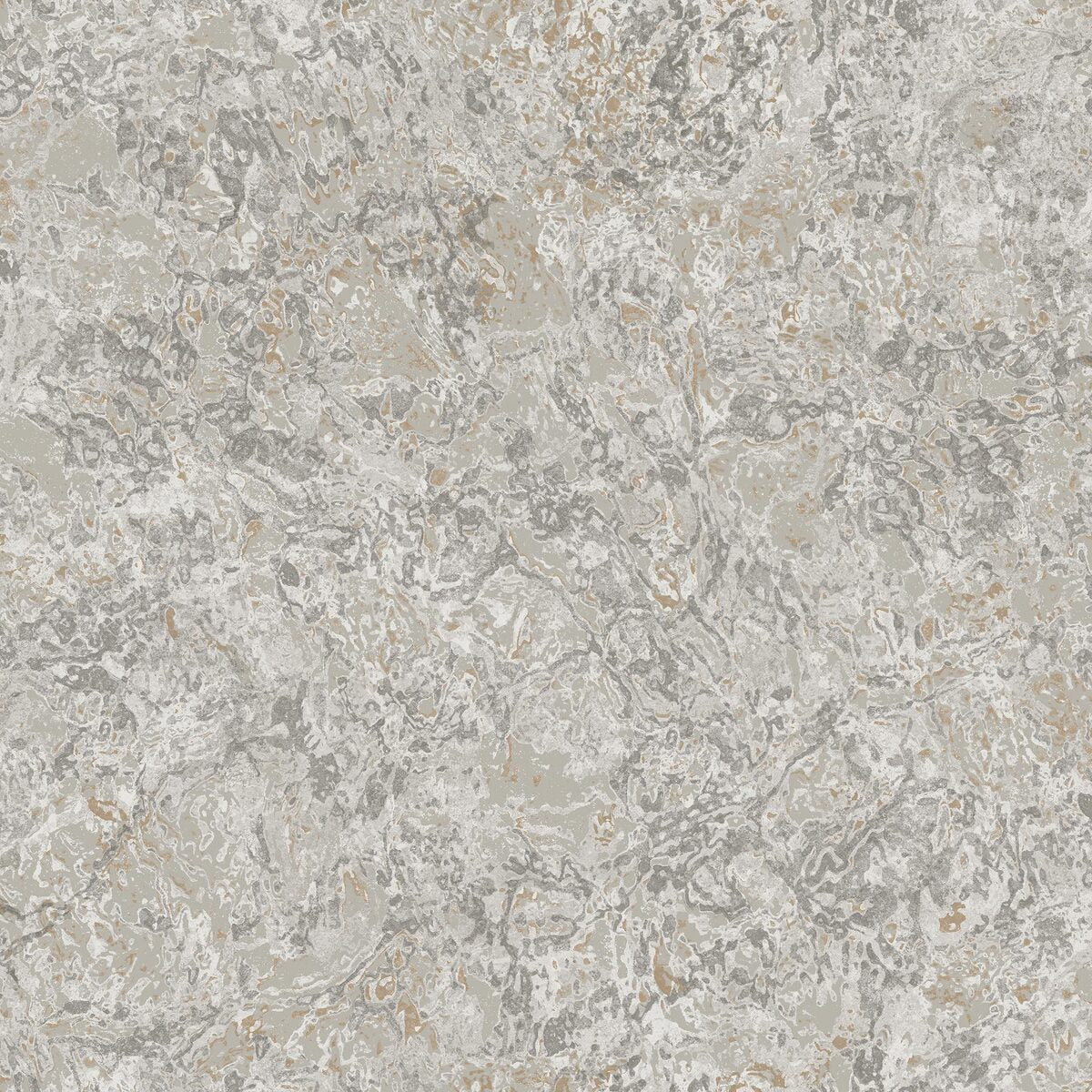 Grijze marmerimitatie behang TRAVERTINE met beige