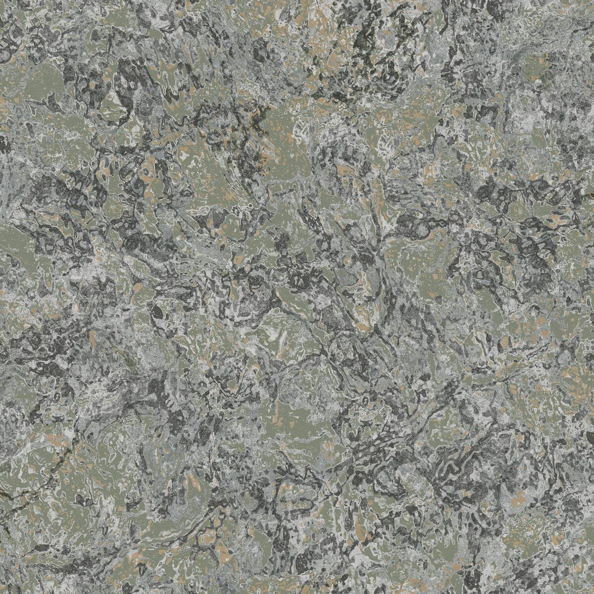 Tapete, die Marmor imitiert, TRAVERTINE, gedämpftes Grün