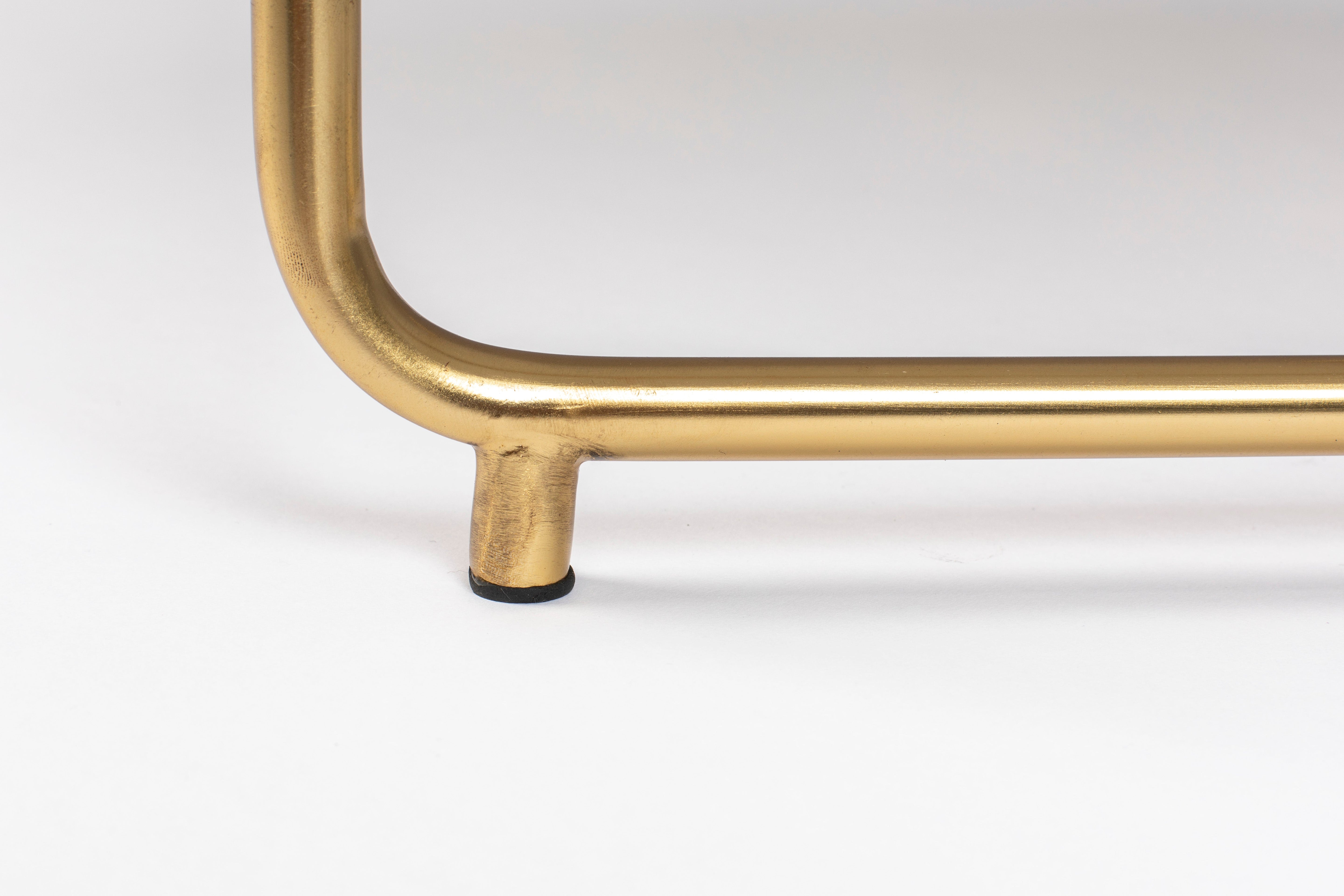 Timpa Couchtisch Grüner Marmor mit einer goldenen Basis