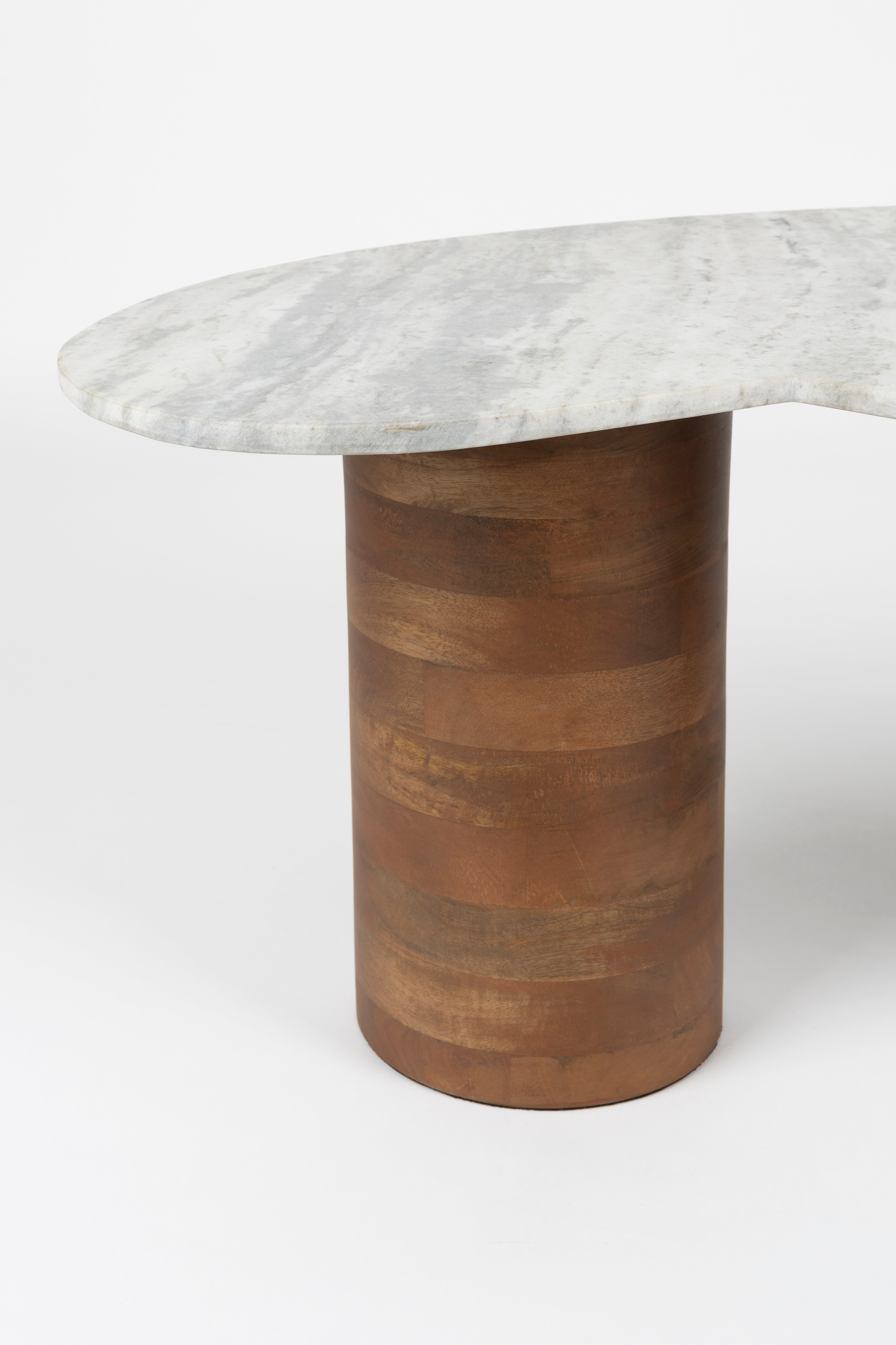 PELI Coffee Table Marble with Mango Wood