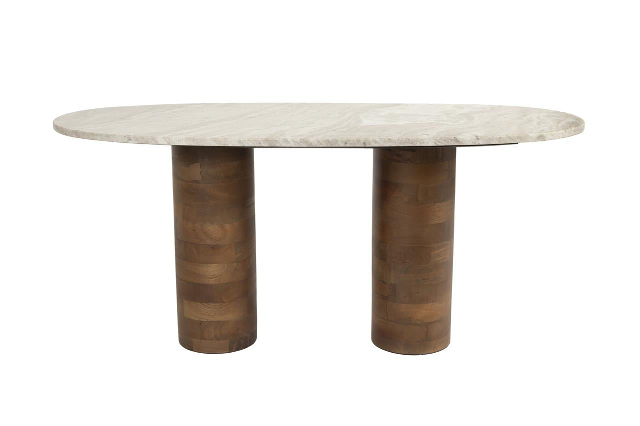 Ronde KOUK salontafel van mango-hout