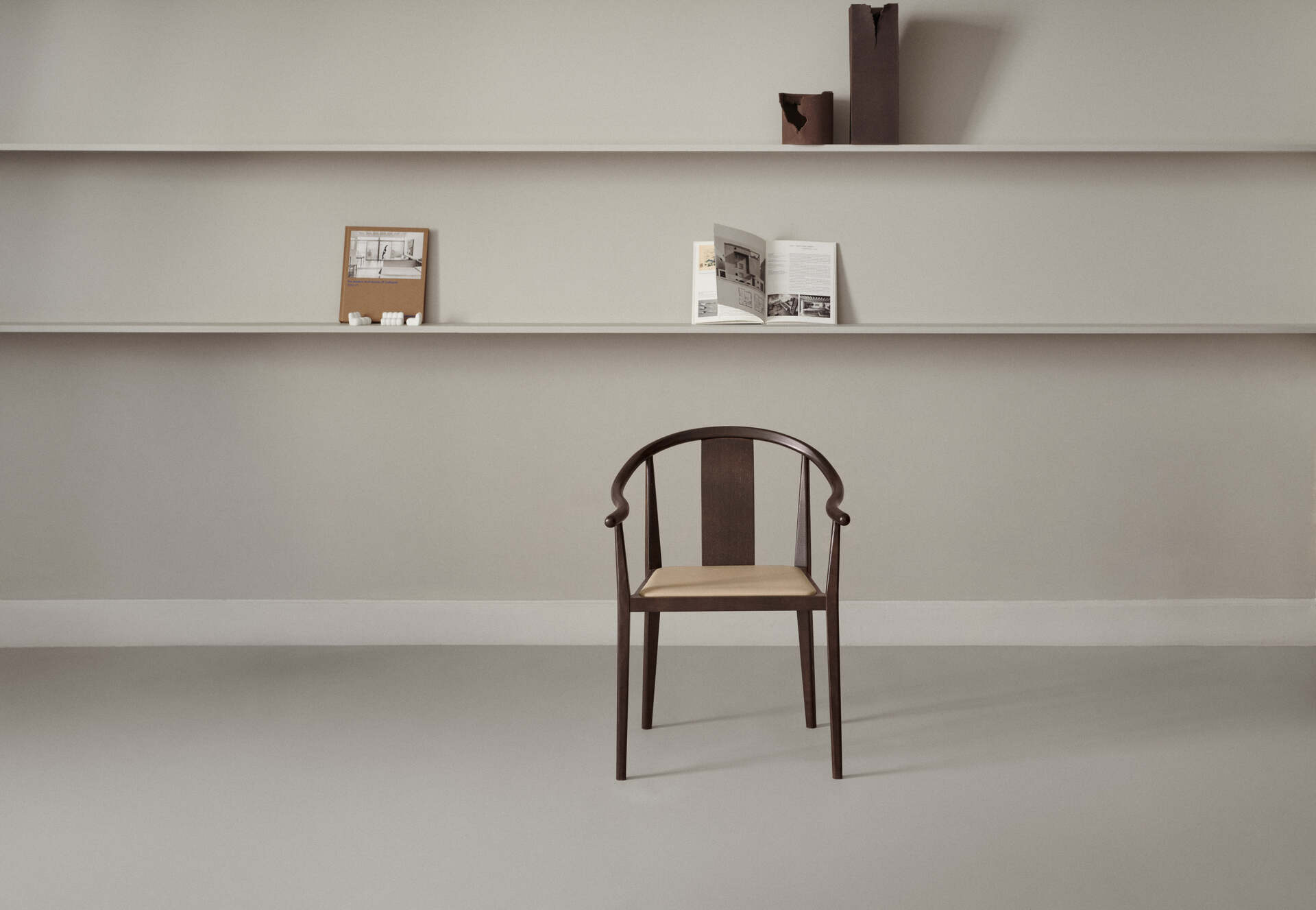 Upholstered Chair SHANGHAI Dark Smoked Ash Wood