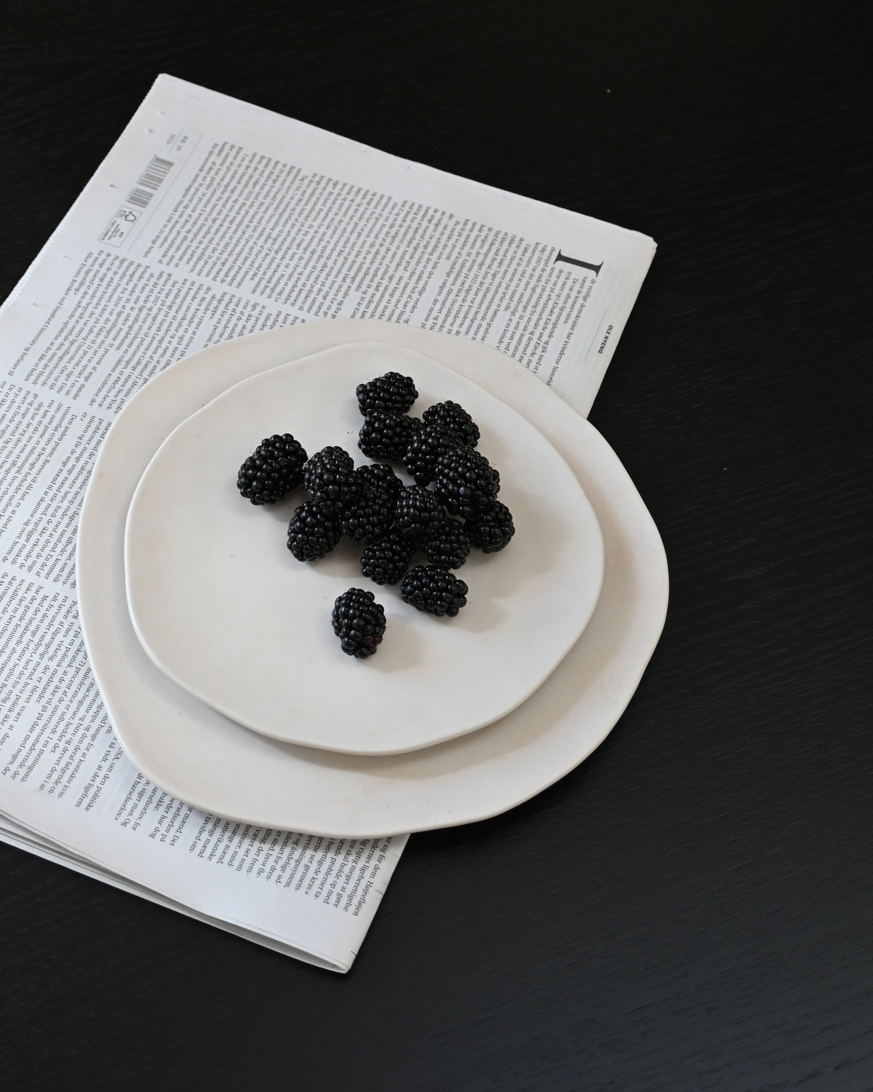 Set borden NATIVE witte steengoed