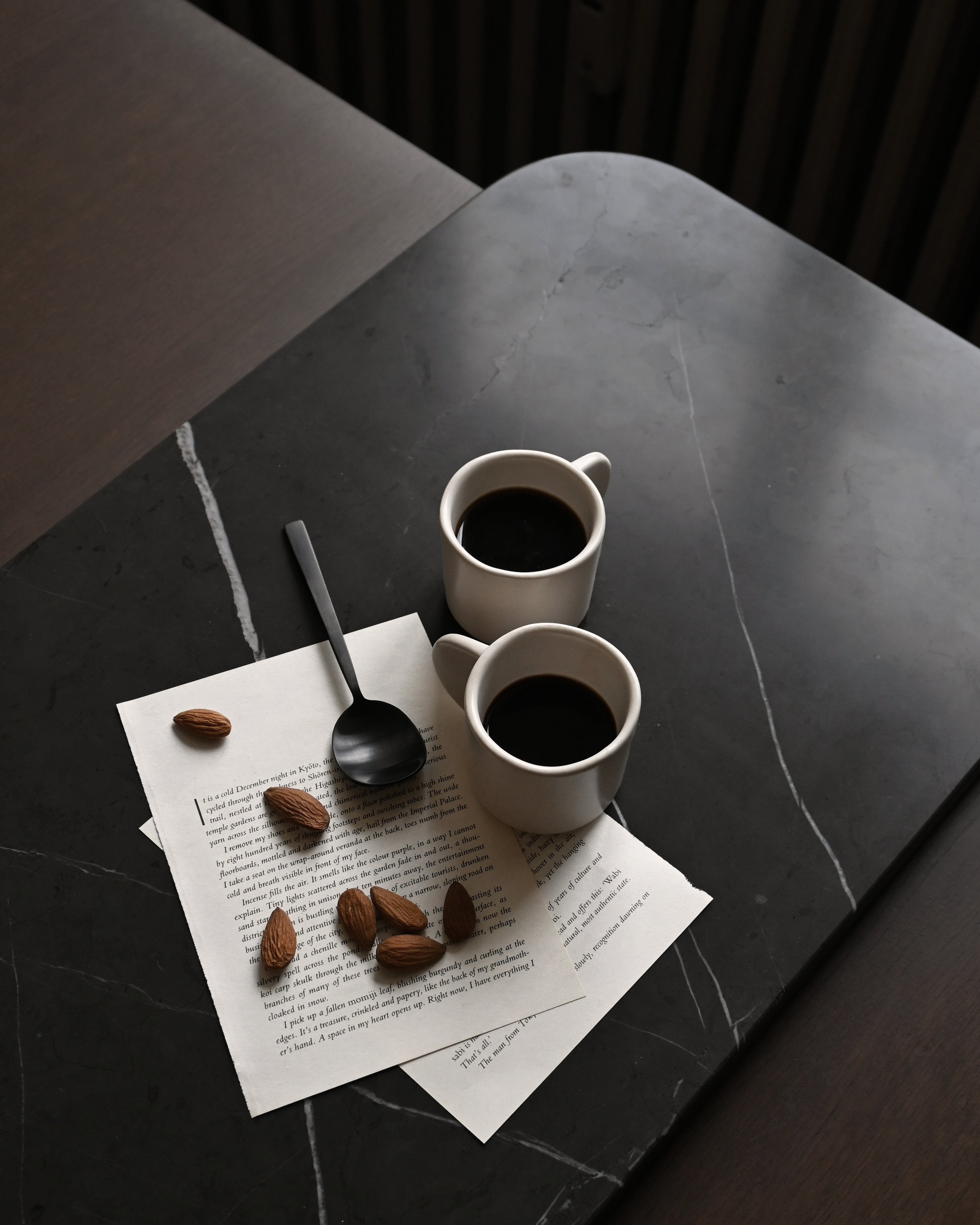 Set van espresso kopjes NATIVE witte steengoed