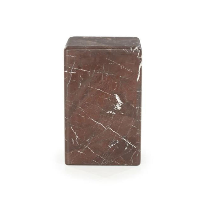 DICE Side Table Burgundy Marble