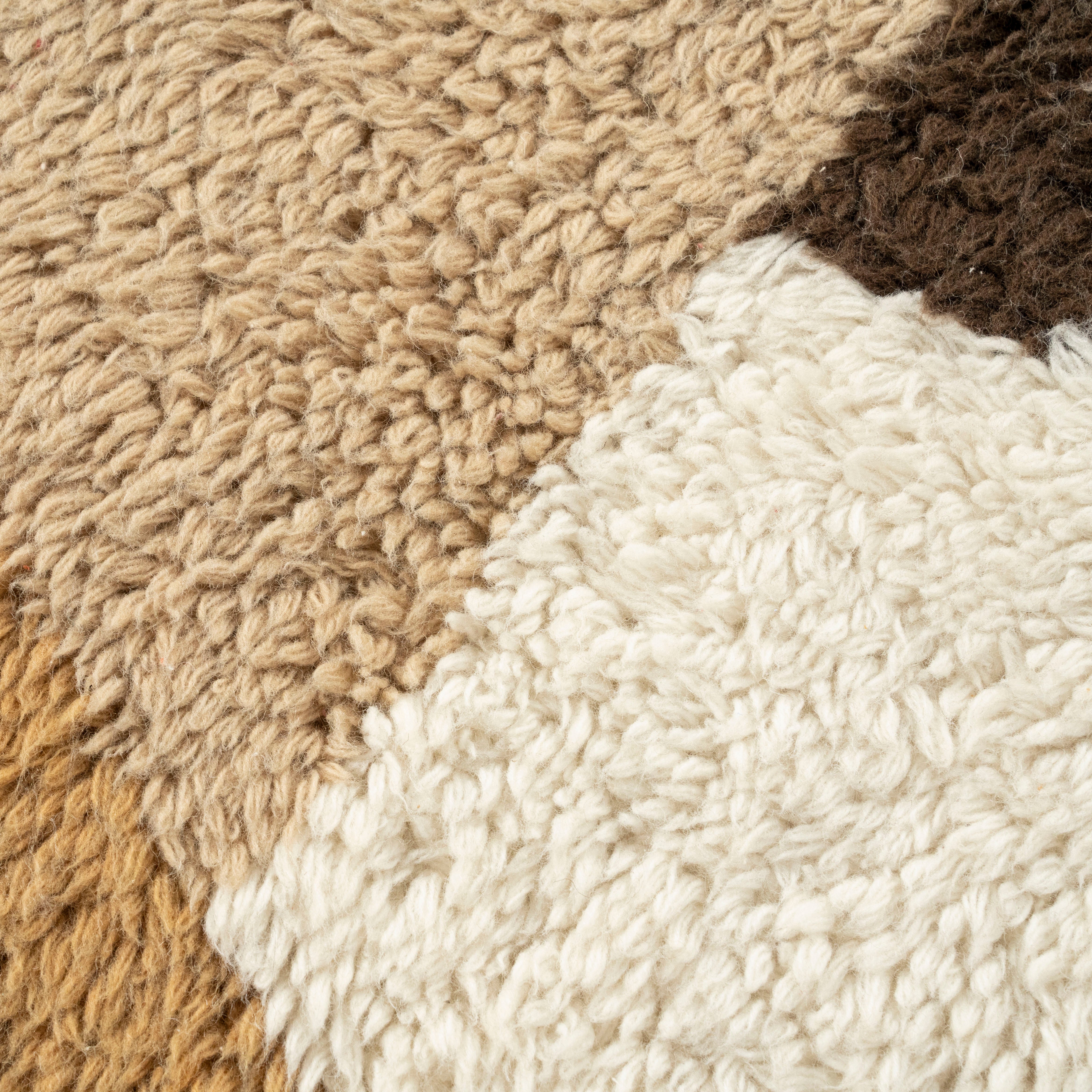Teppich NAVARO braun-beige mit langem Flor