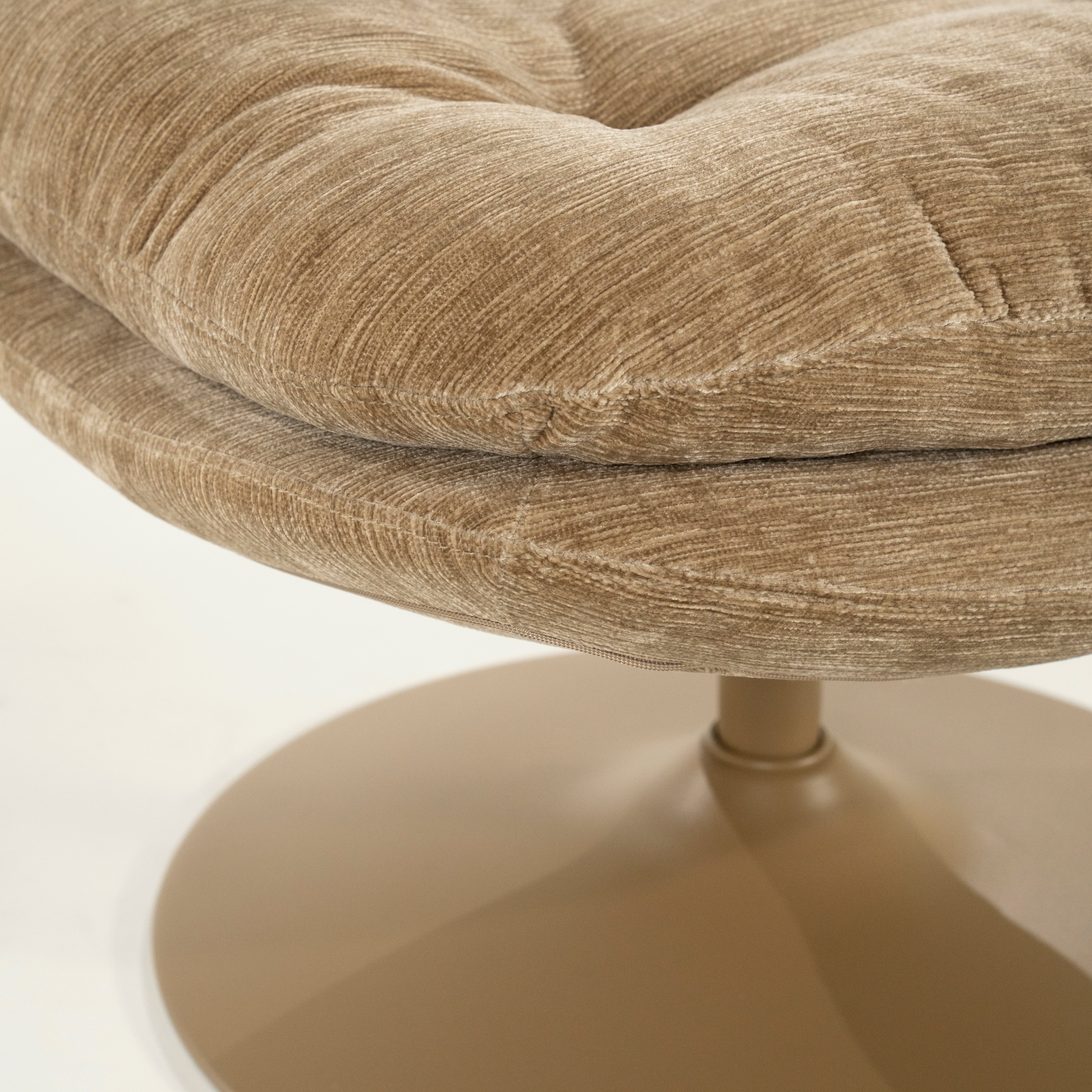 TROMBA beige swivel armchair