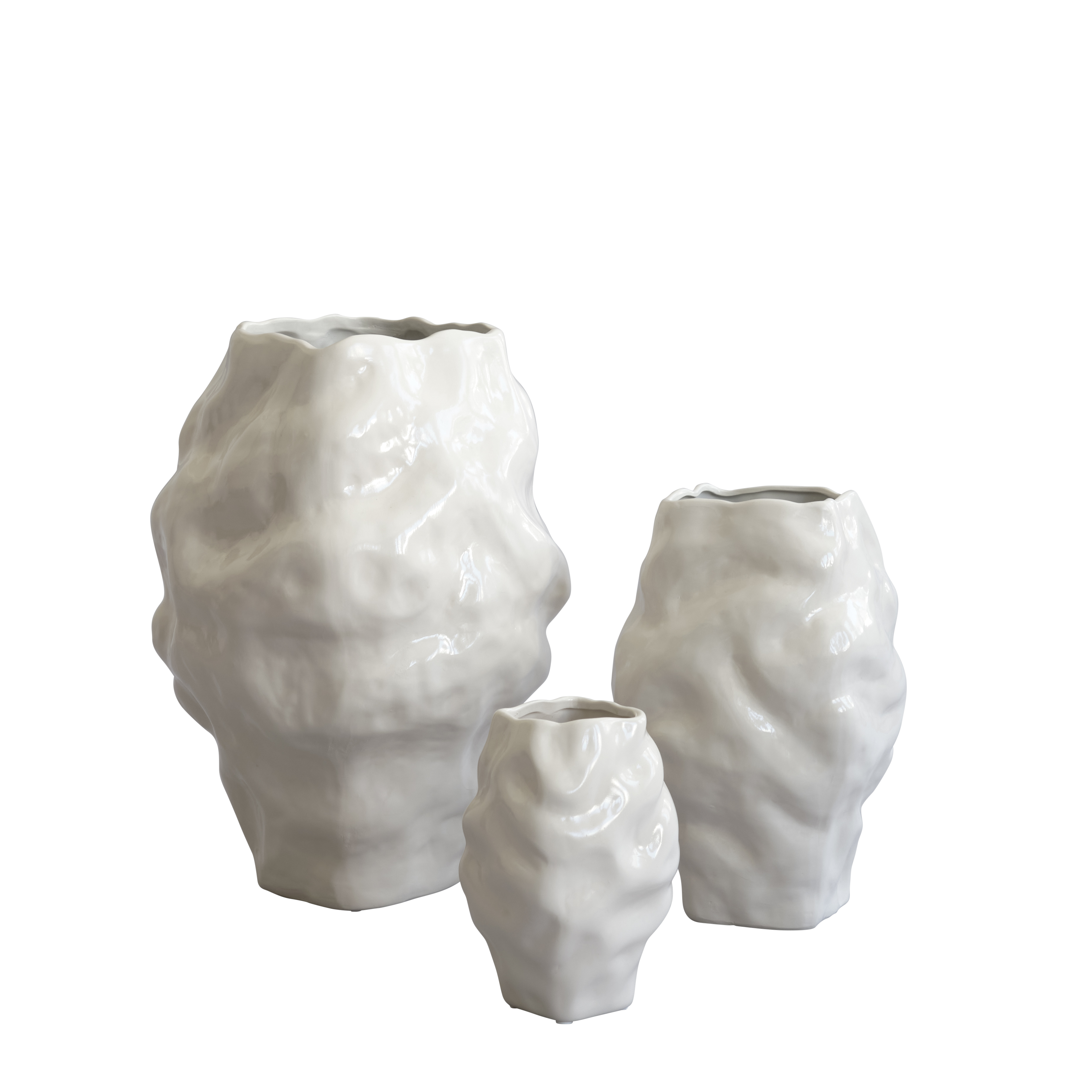 Vase KATACHI weiße Keramik