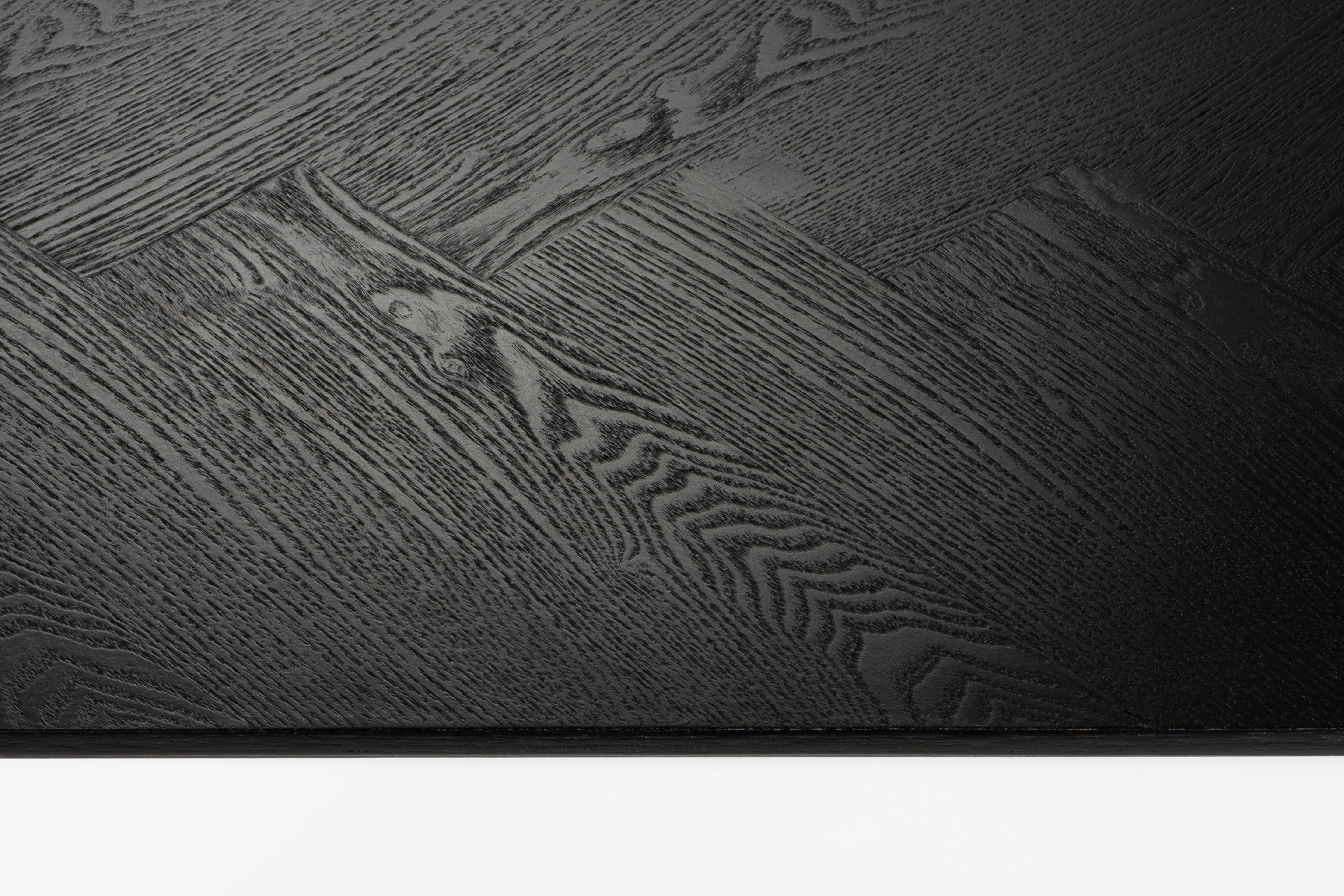 Fabio console black oak veneer