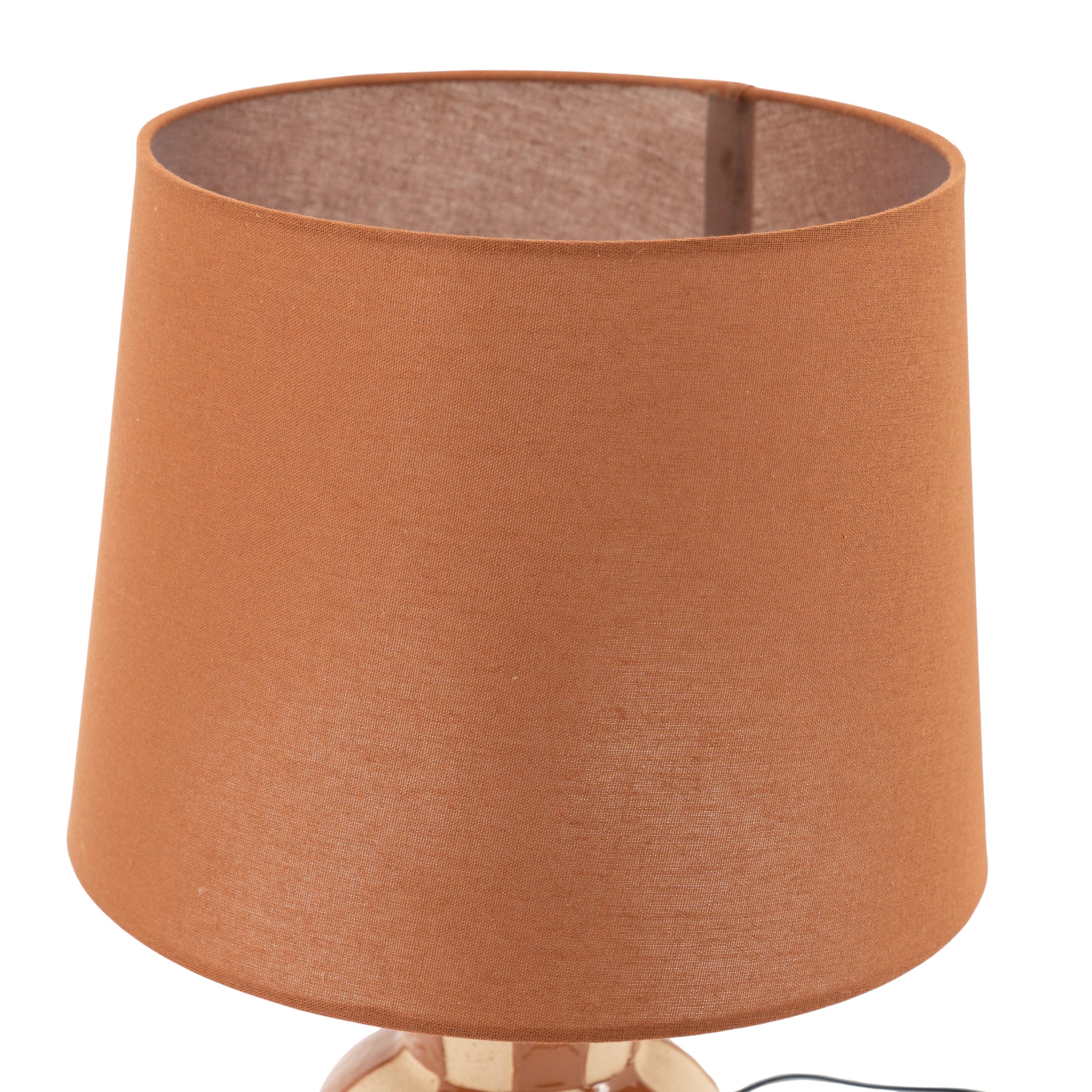 Lampa stołowa BLOCSY DUO karmelowy z beżowym