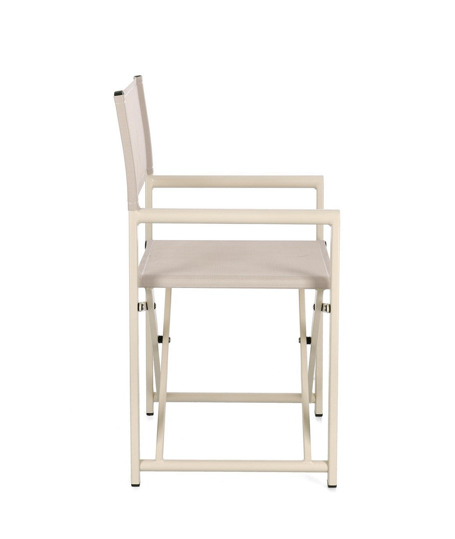 Krzesło zewnętrzne TAYLOR beżowy – styl minimalistyczny