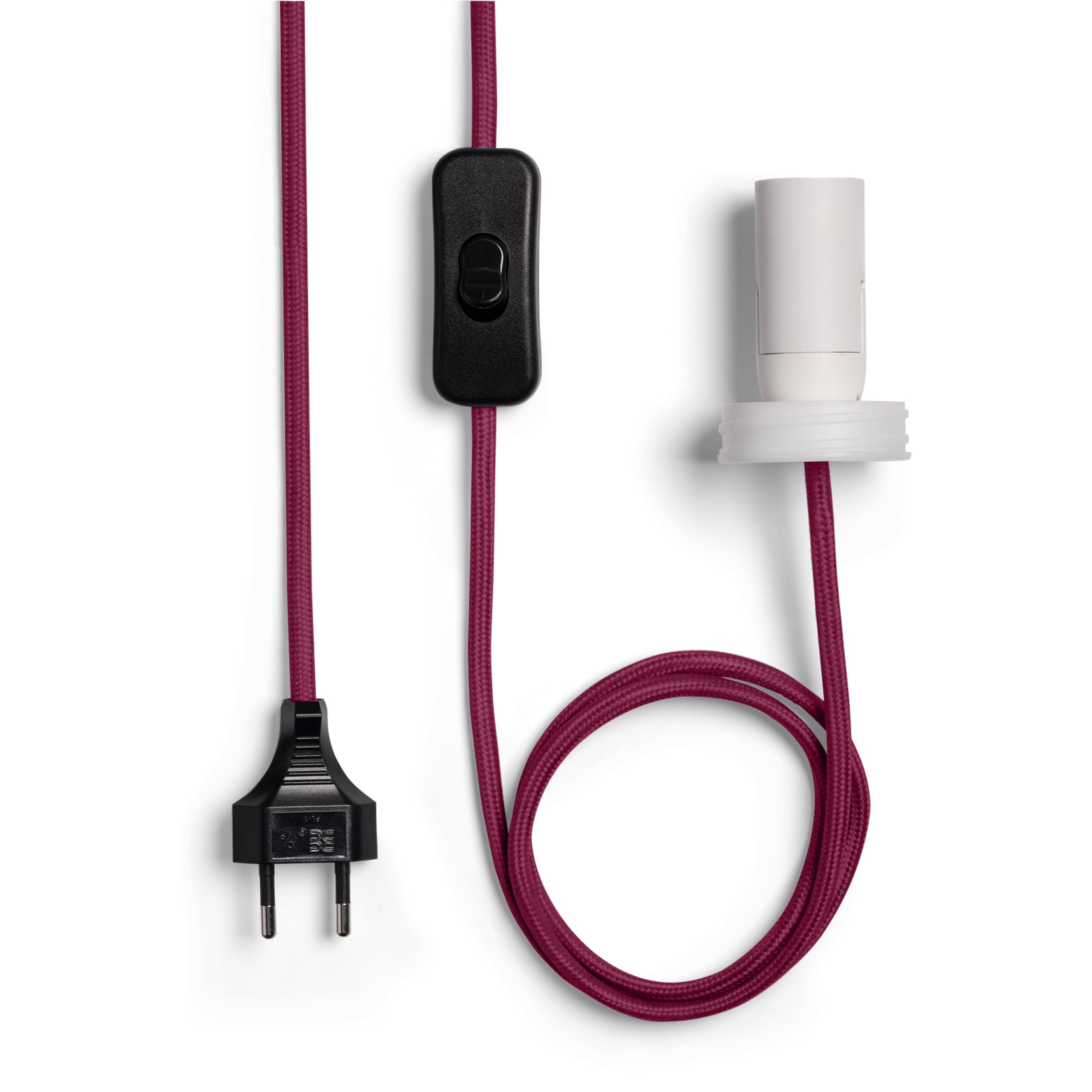 Bureau lamp HAT bordeaux met wit