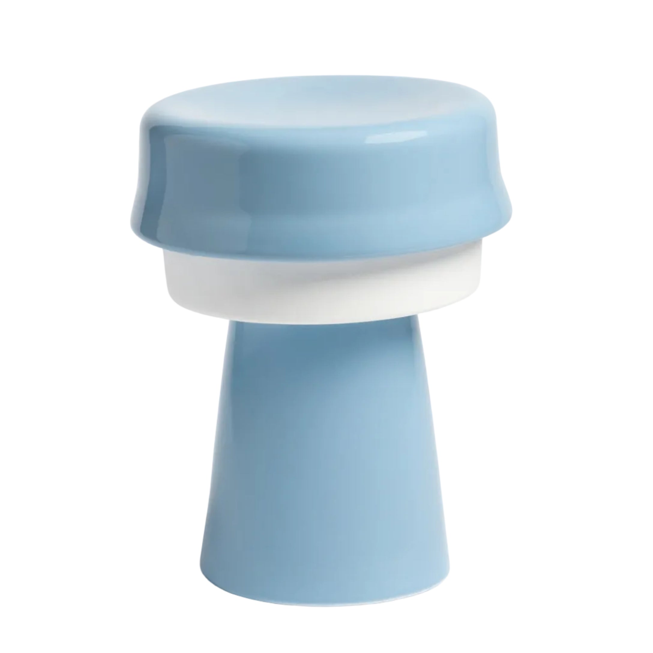 Tafellamp HAT blauw met wit