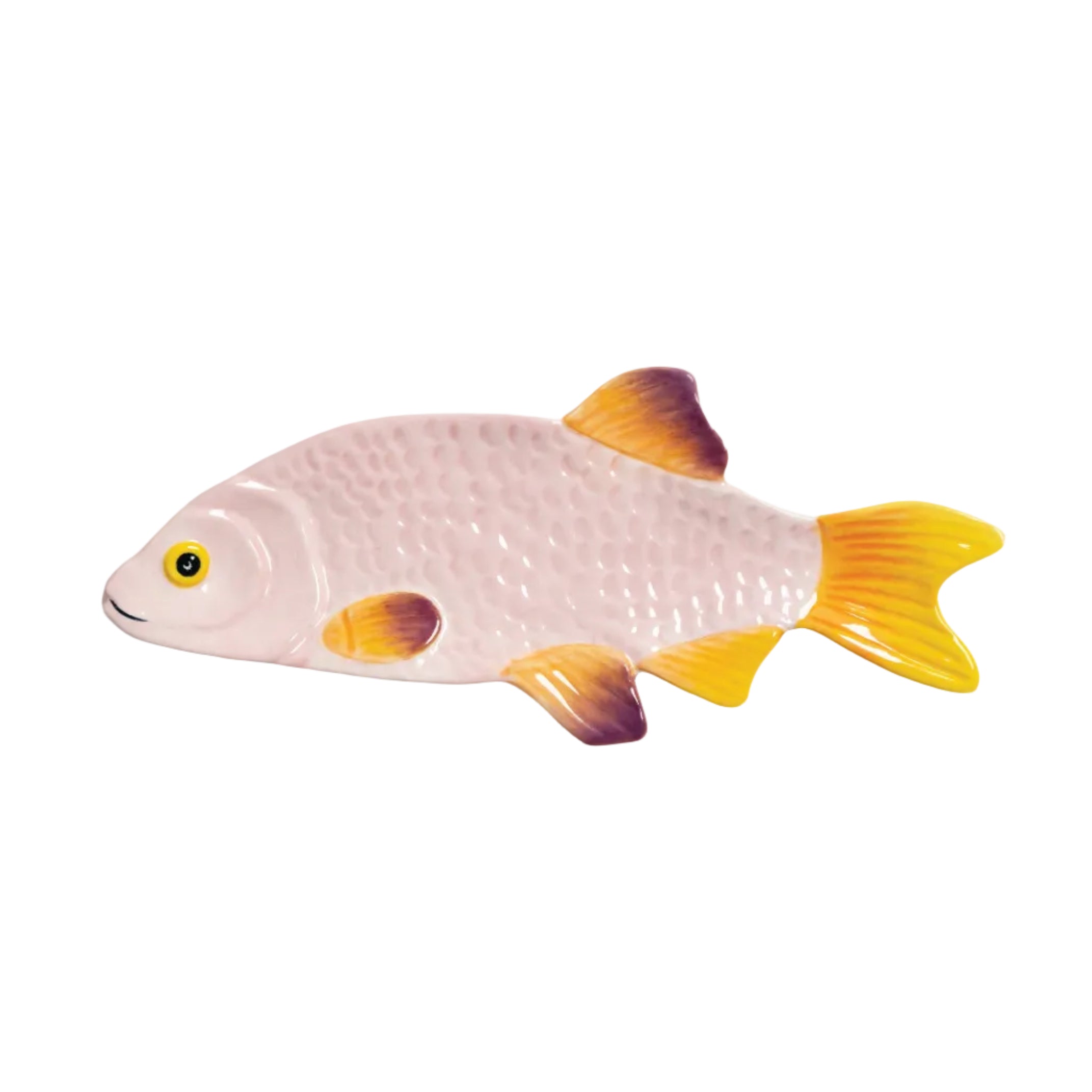 Teller FISCH SNAPPER rosa mit gelb
