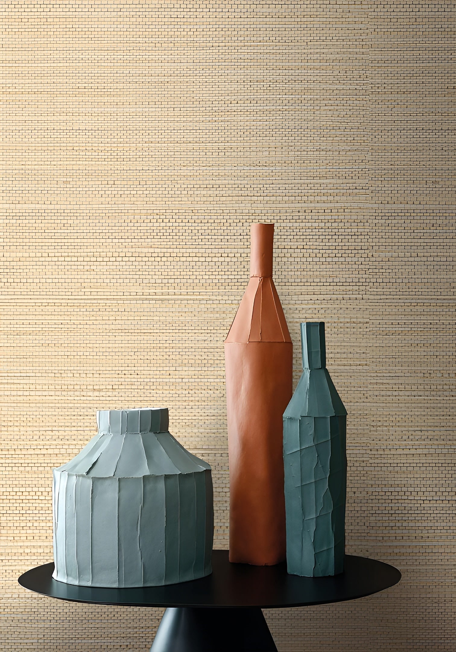 Structuurtapijt dat zeegrasvezels imiteert ZOSTERA - COQUILLE zandkleurig