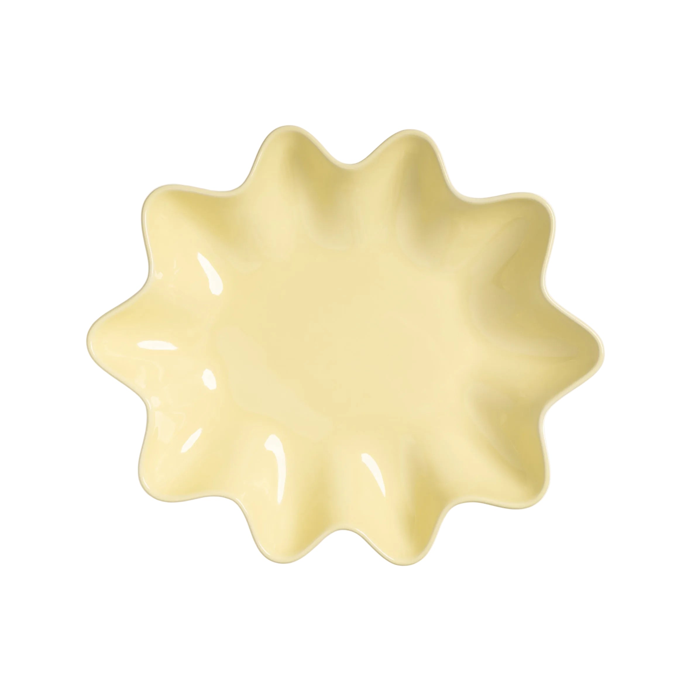 SUN OVAL yellow platter