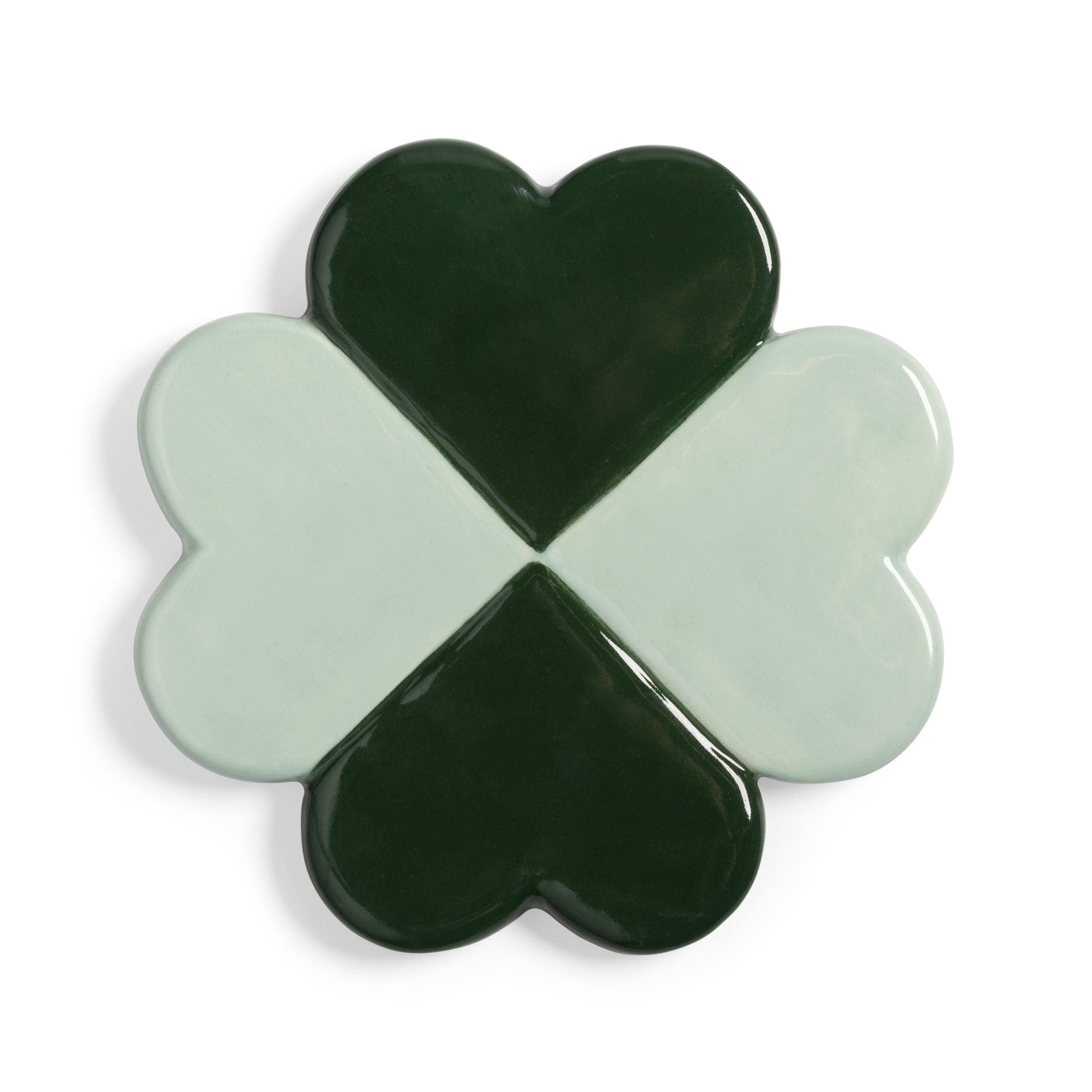 Set onderzetters LUCKY CLOVER groen