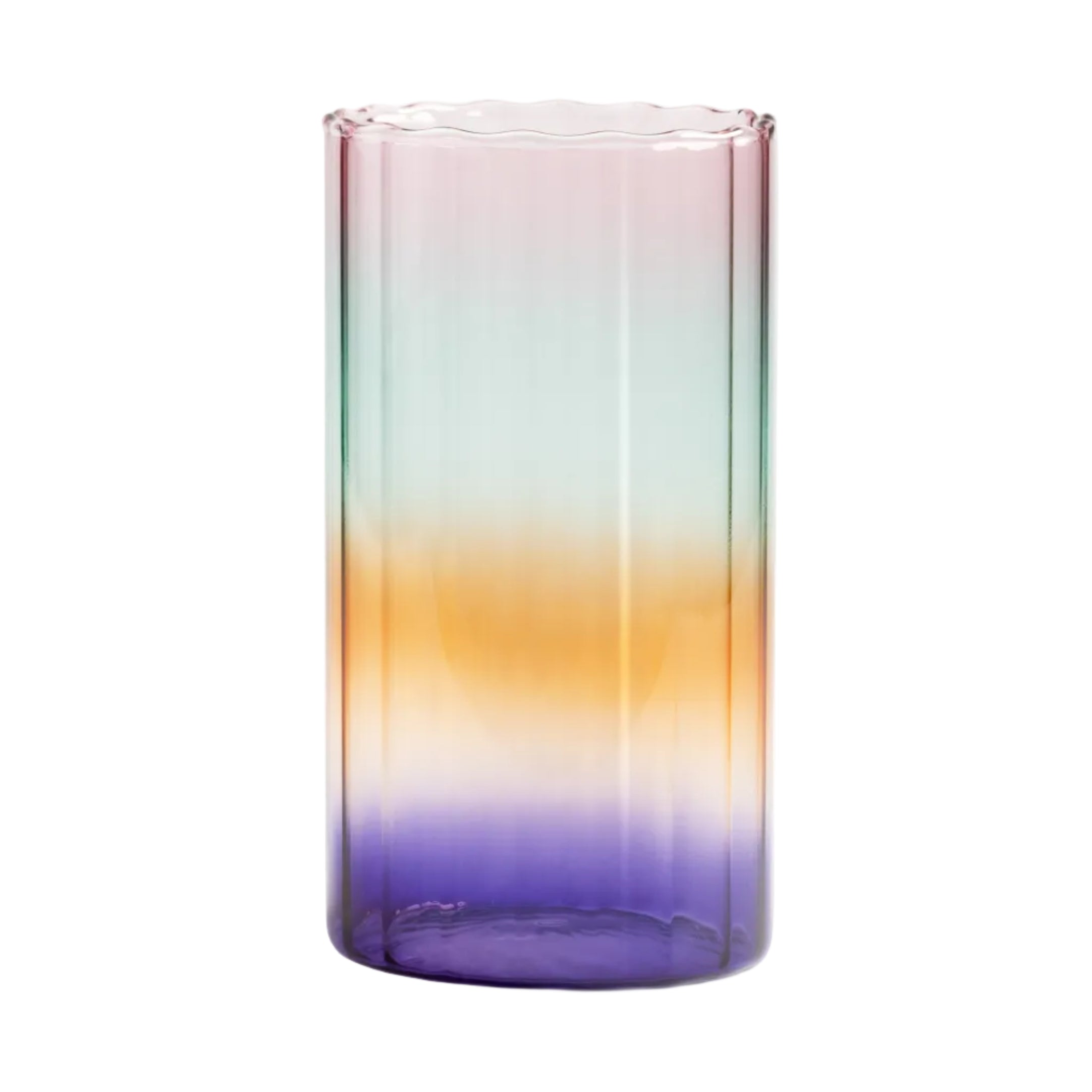 Vase GRADIENT EVENING lila-orange Glas