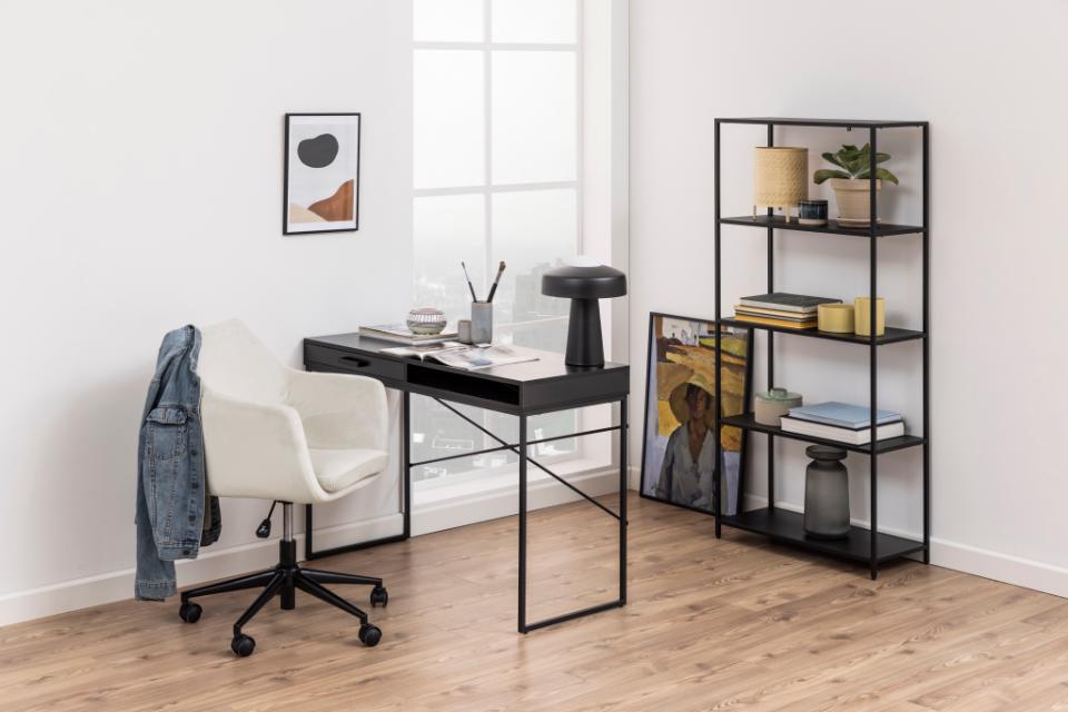 Bureau stoel NORA beige met zwarte basis