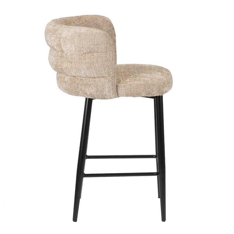 Hocker CLOUD crème beige met zwarte basis