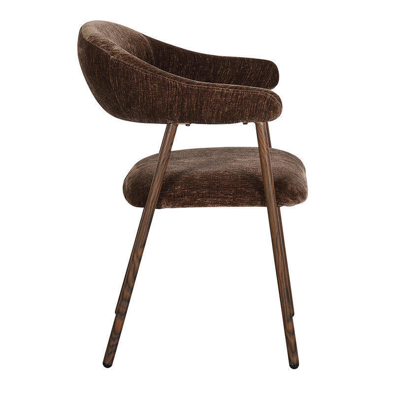 Stuhl SCANDI braun mit dunklem Holzgestell