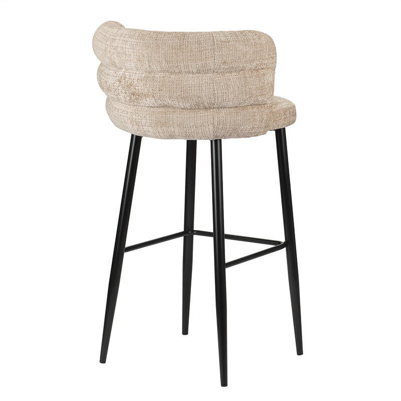 Hocker CLOUD crème beige met zwarte basis