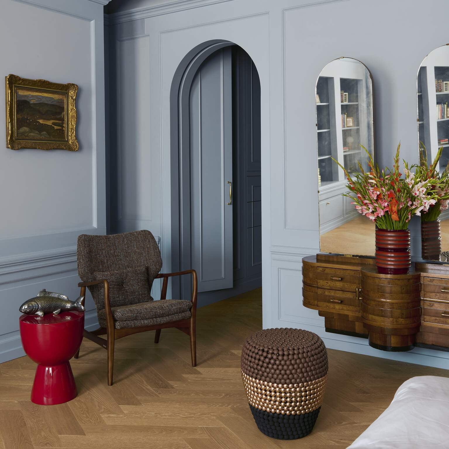 DOT kruk bruin met koper en zwart