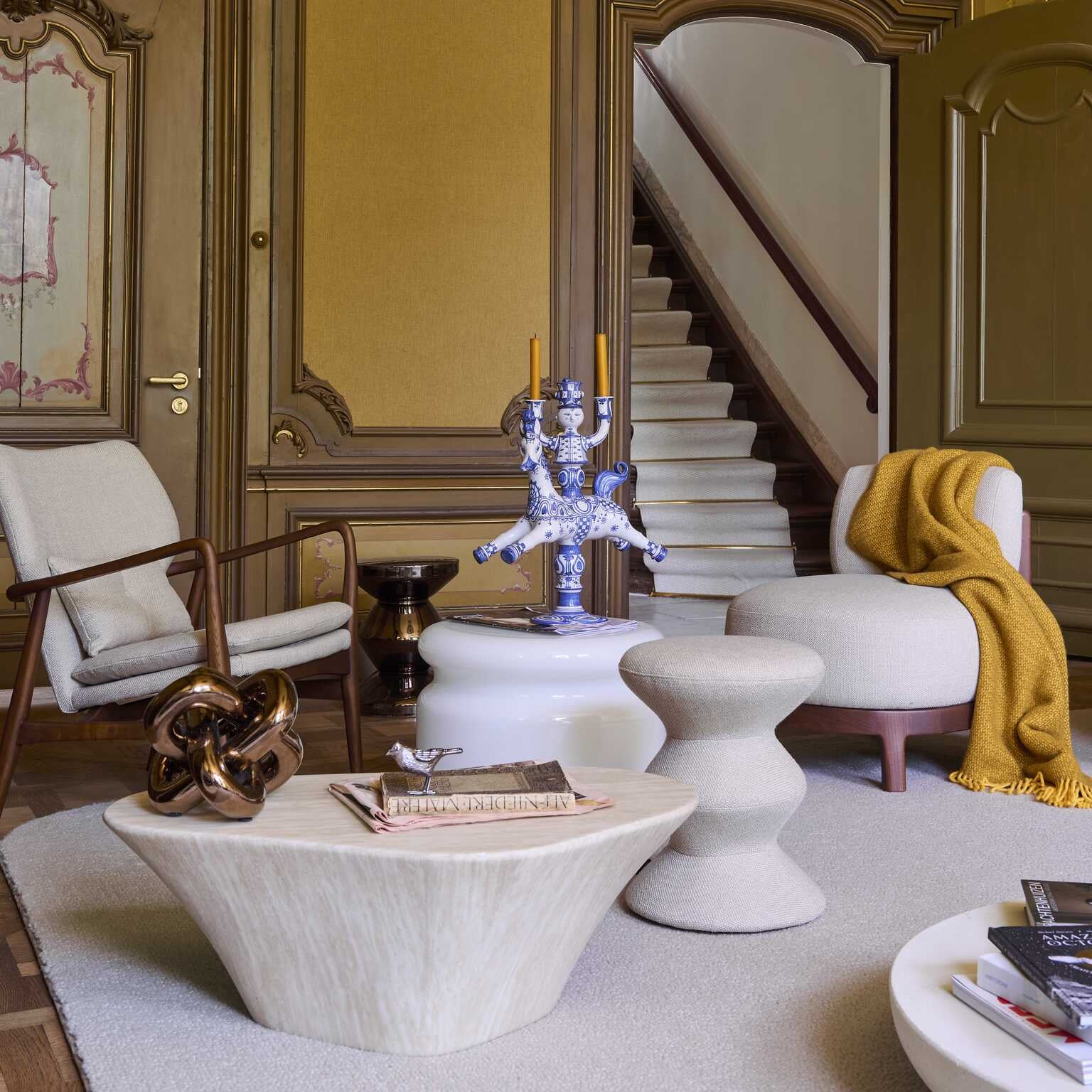 ZIG ZAG METAL Stool Black